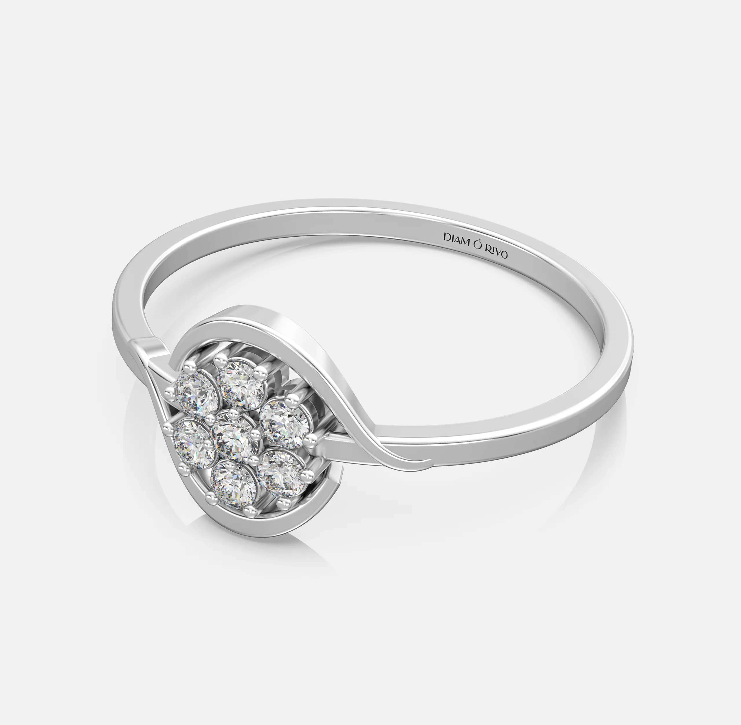 Floral Swirl Diamond Ring