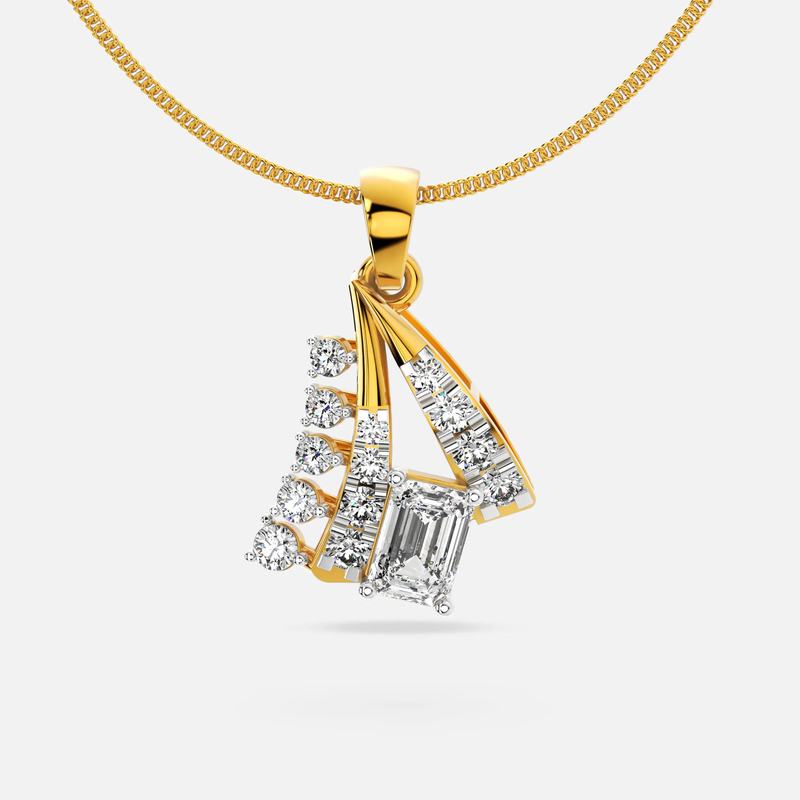 Aurora Crest Diamond Pendant