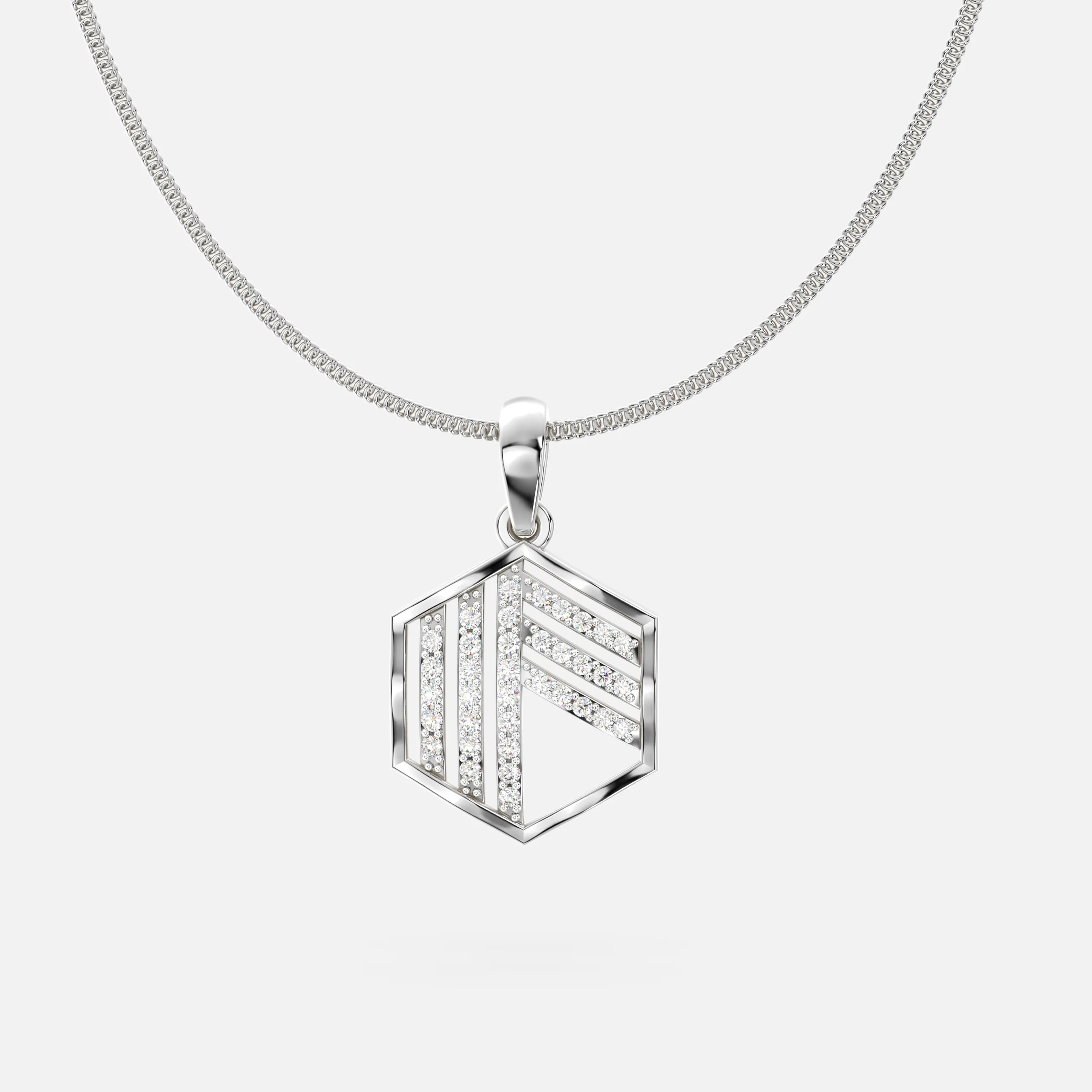 Radiant Arrow Hex Pendant