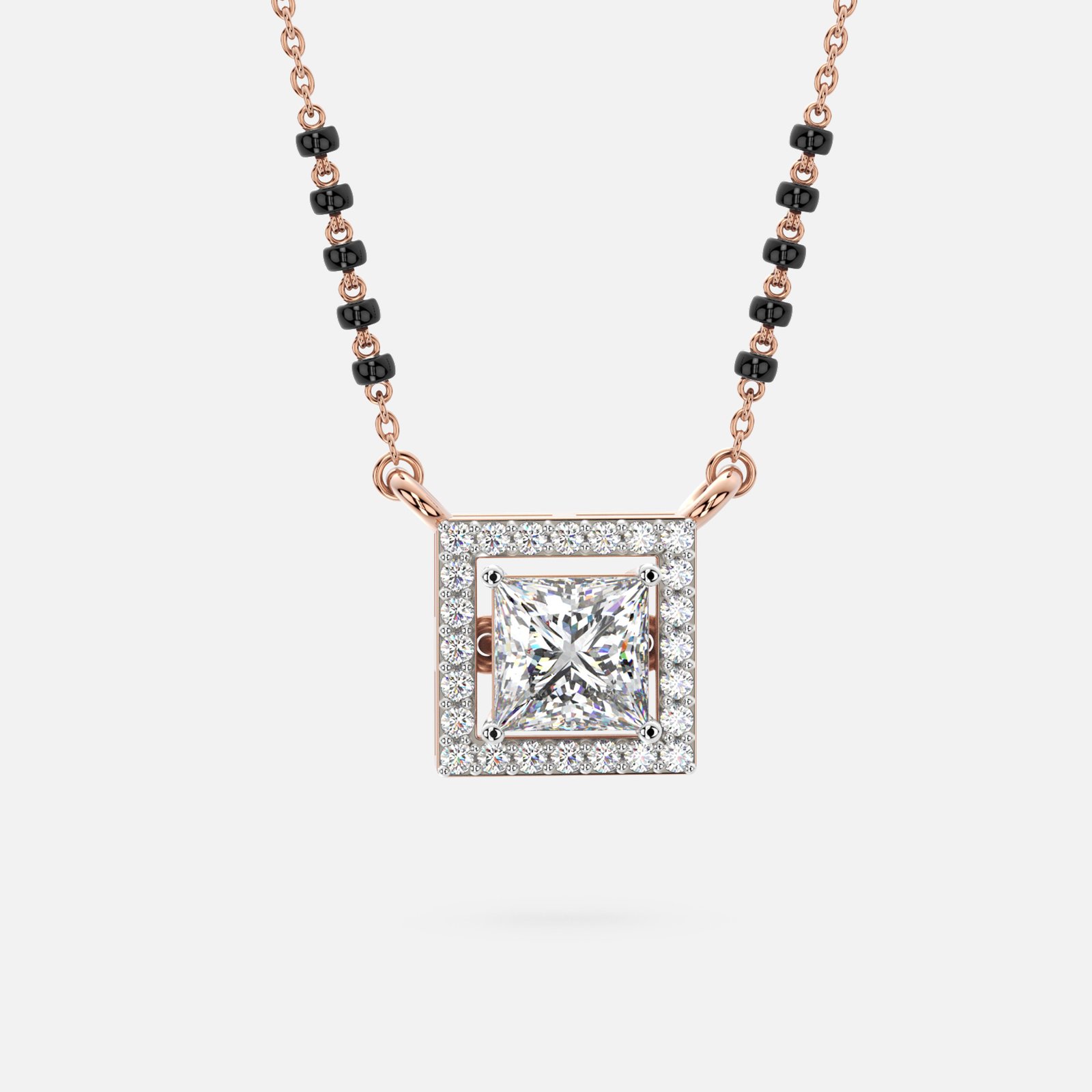 Geometric Diamond Mangalsutra