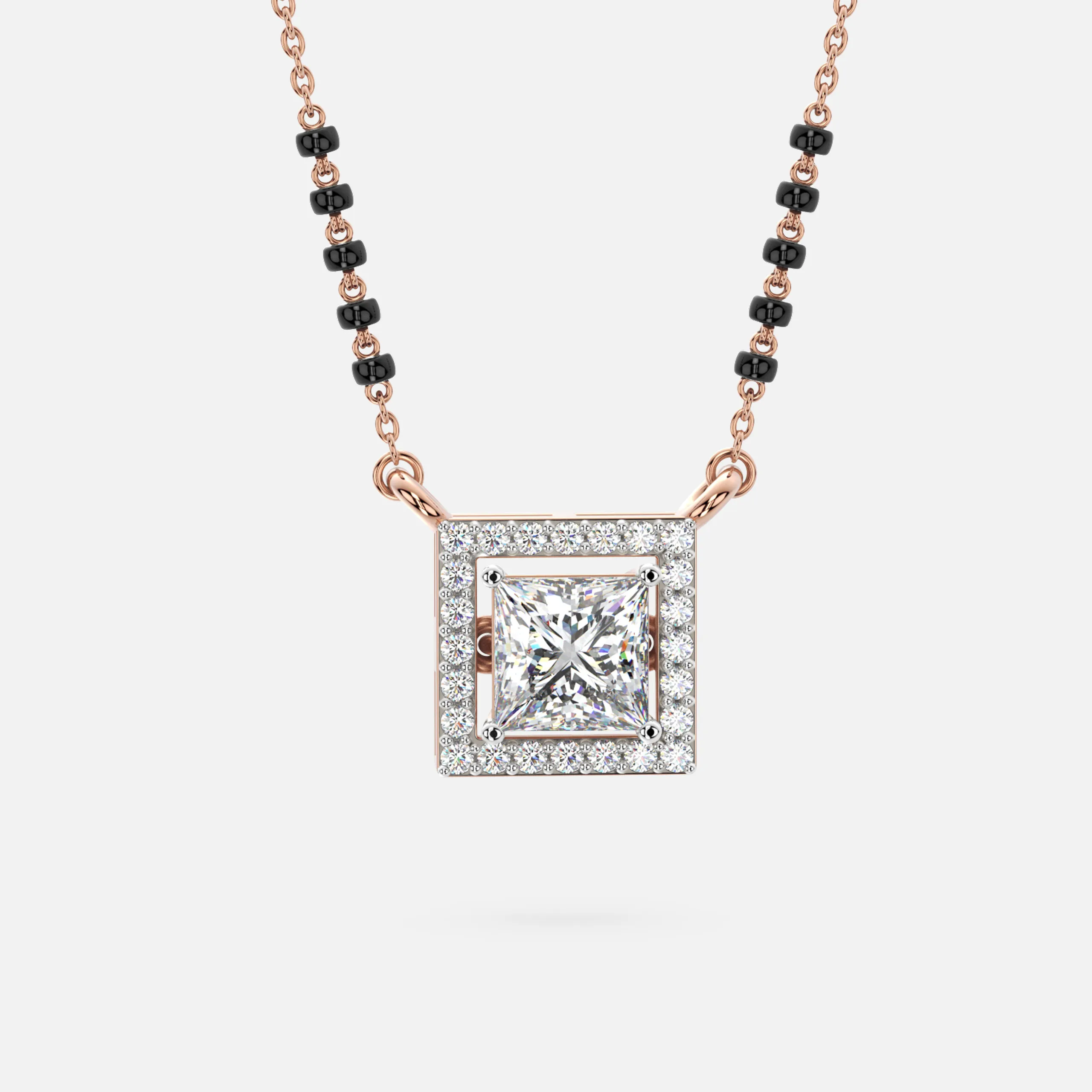 Geometric Diamond Mangalsutra