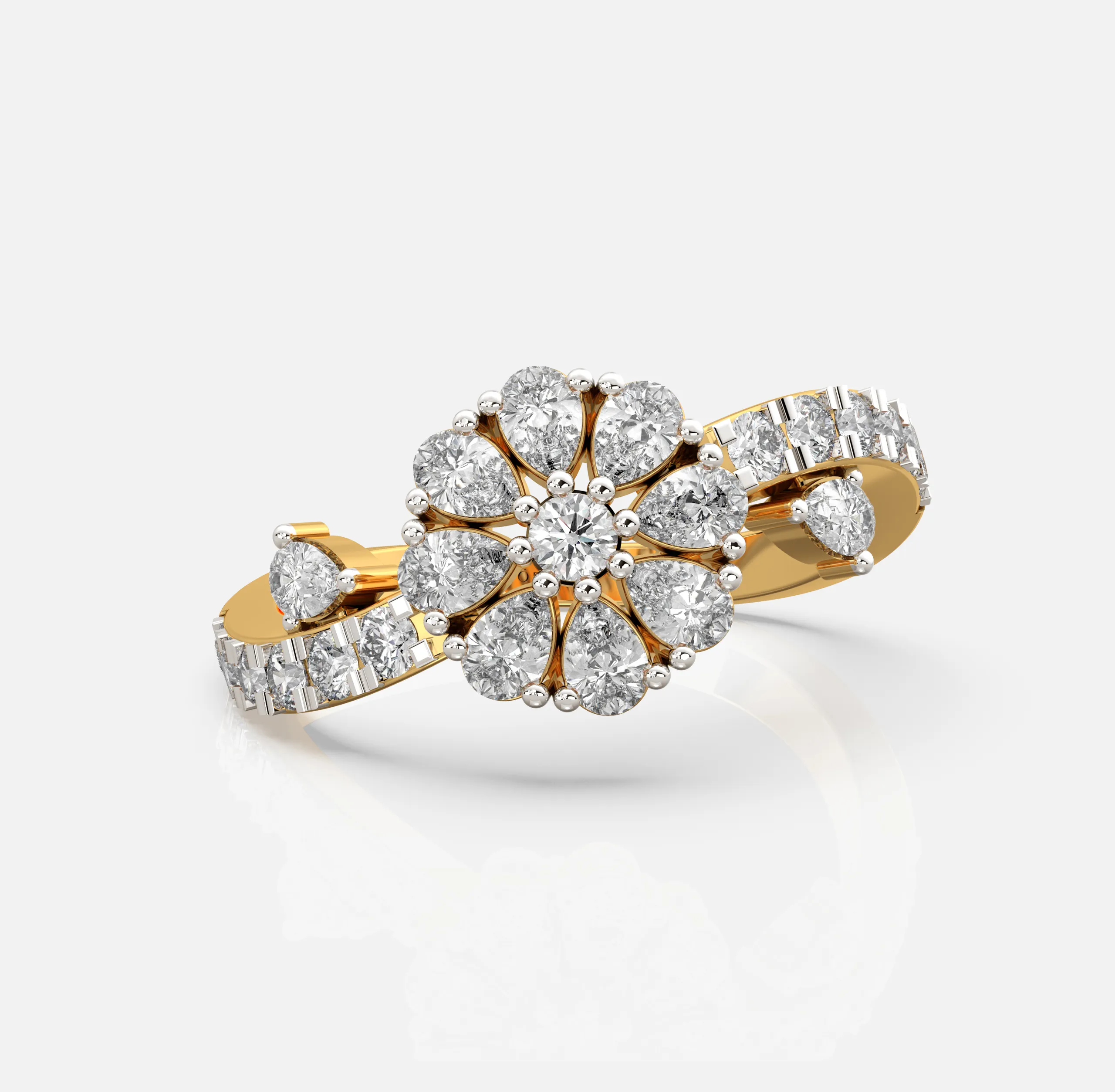Blossom Swirl Diamond Ring