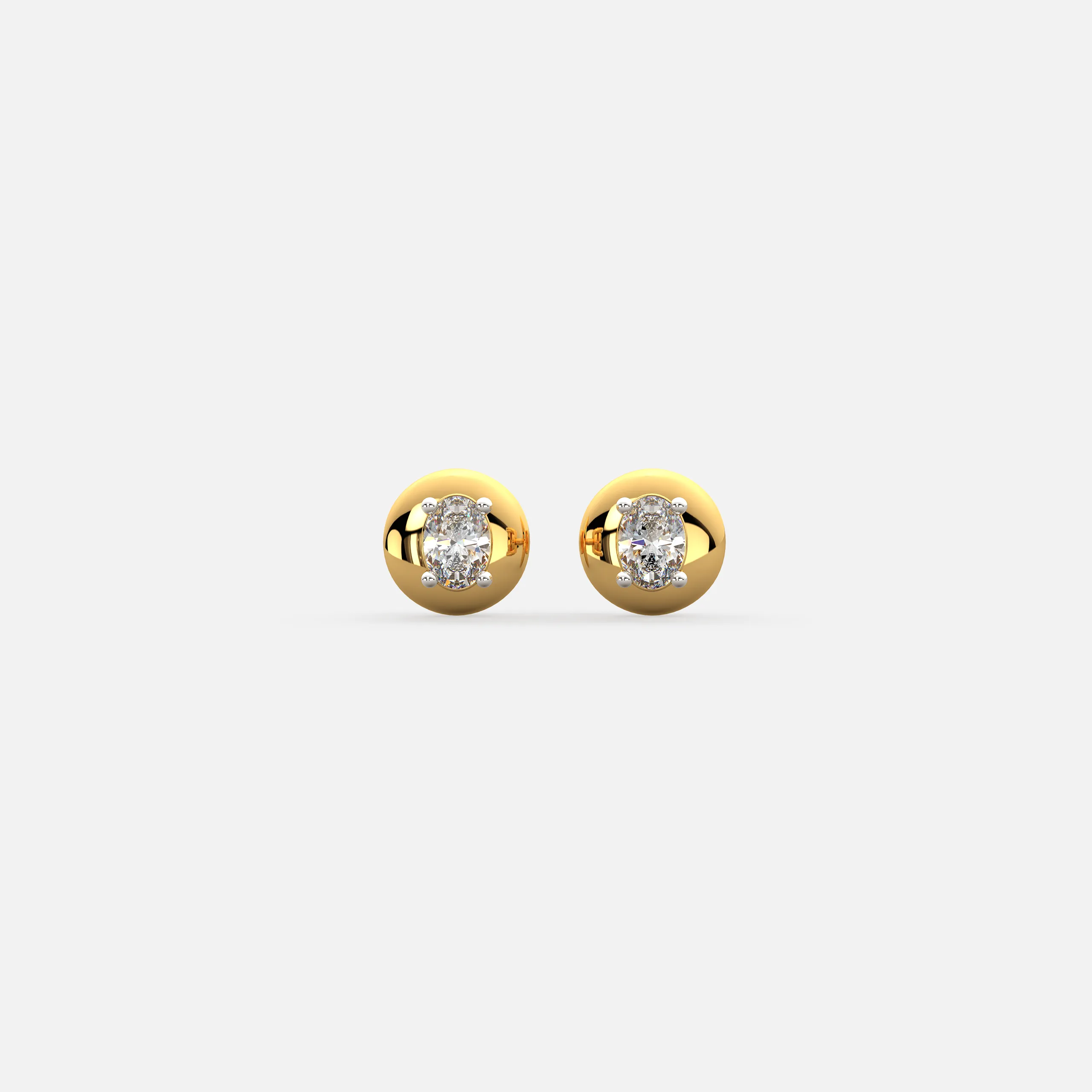 Oval Halo Diamond Earrings