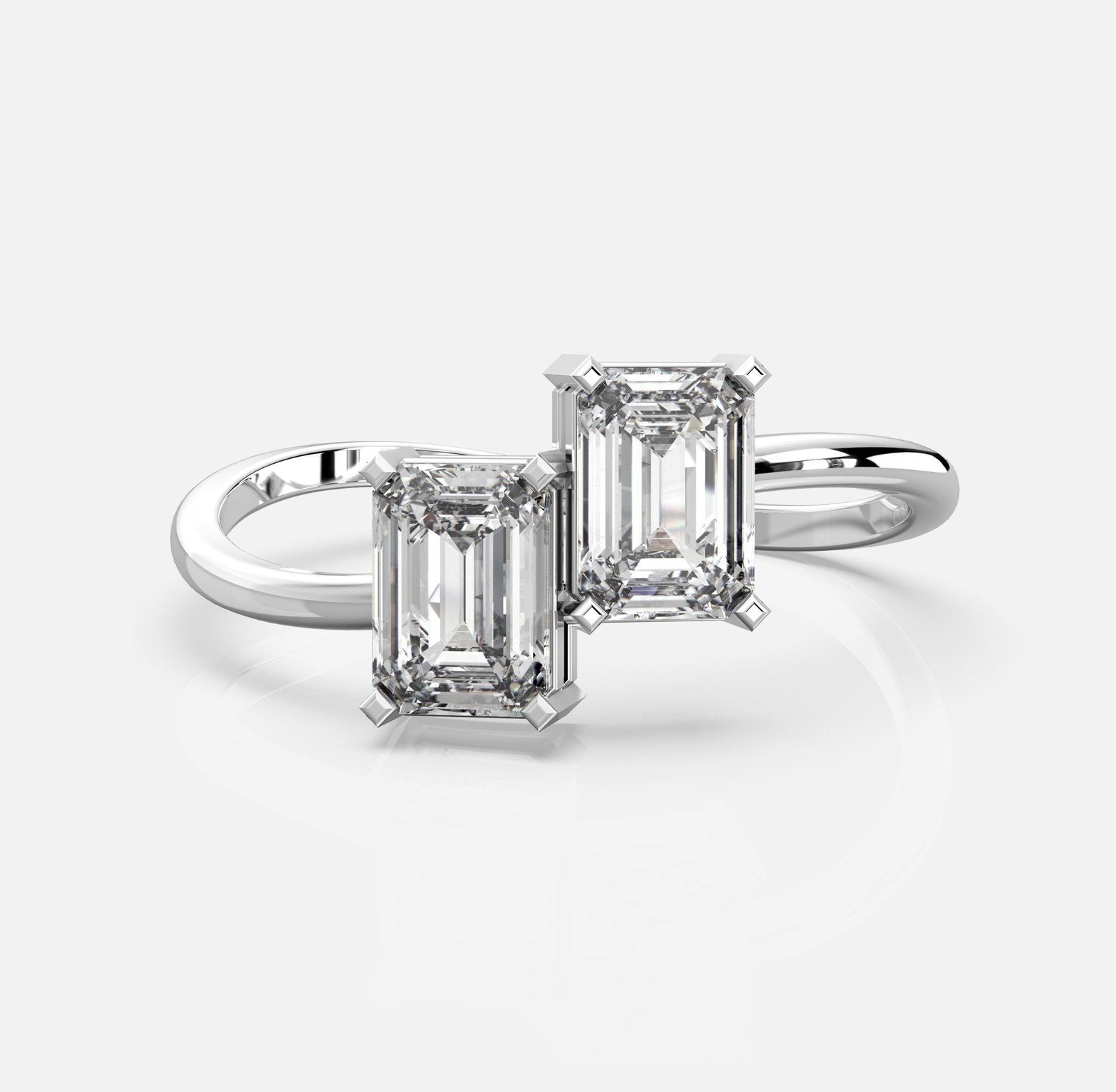 Dualis Emerald Diamond Ring