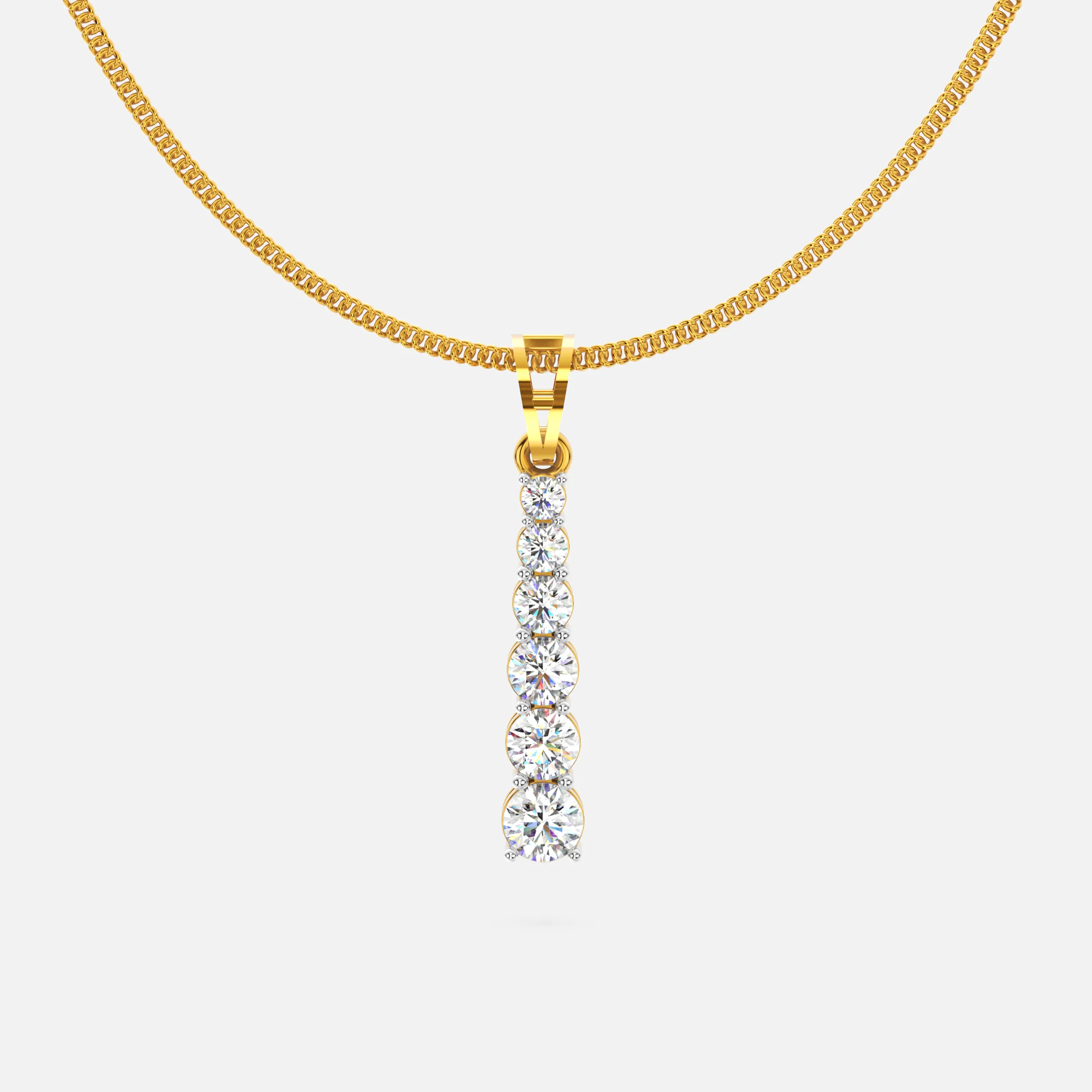 Lustre Cascade Diamond Pendant