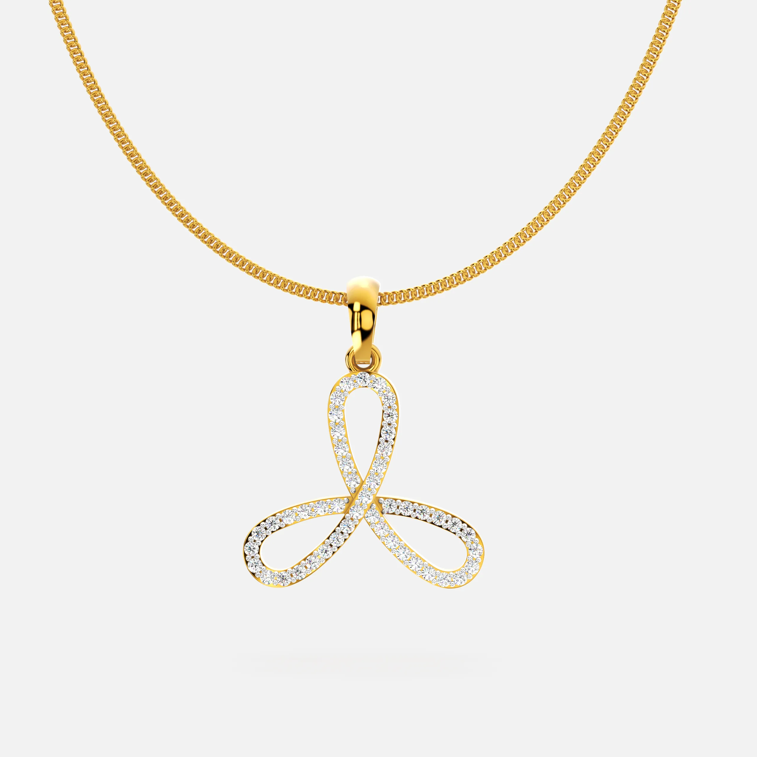 Tria Loop Diamond Pendant