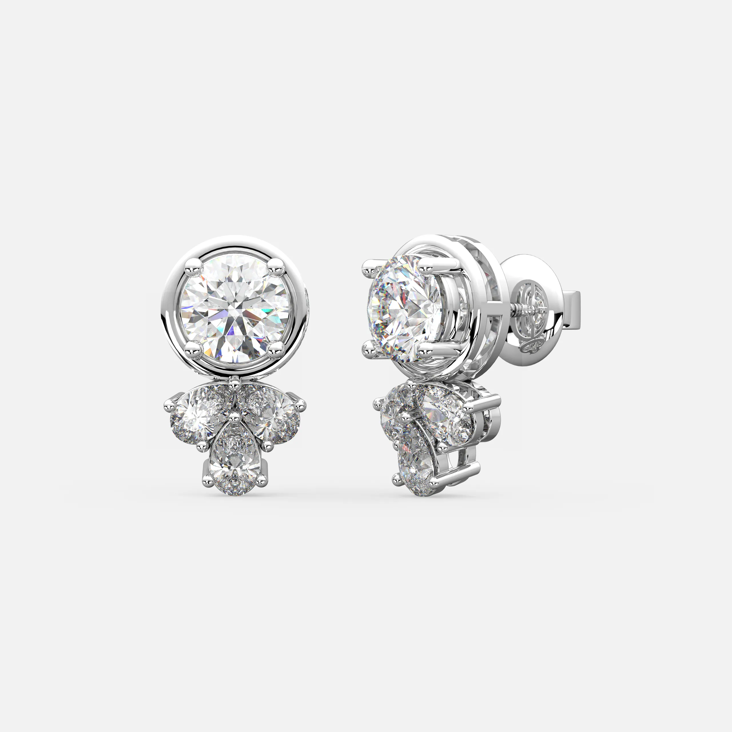 Blossom Drop Diamond Earrings