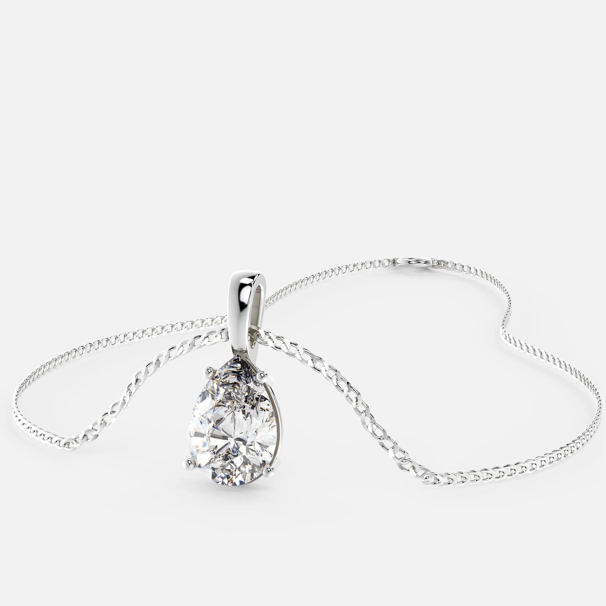 Pear Diamond Pendant
