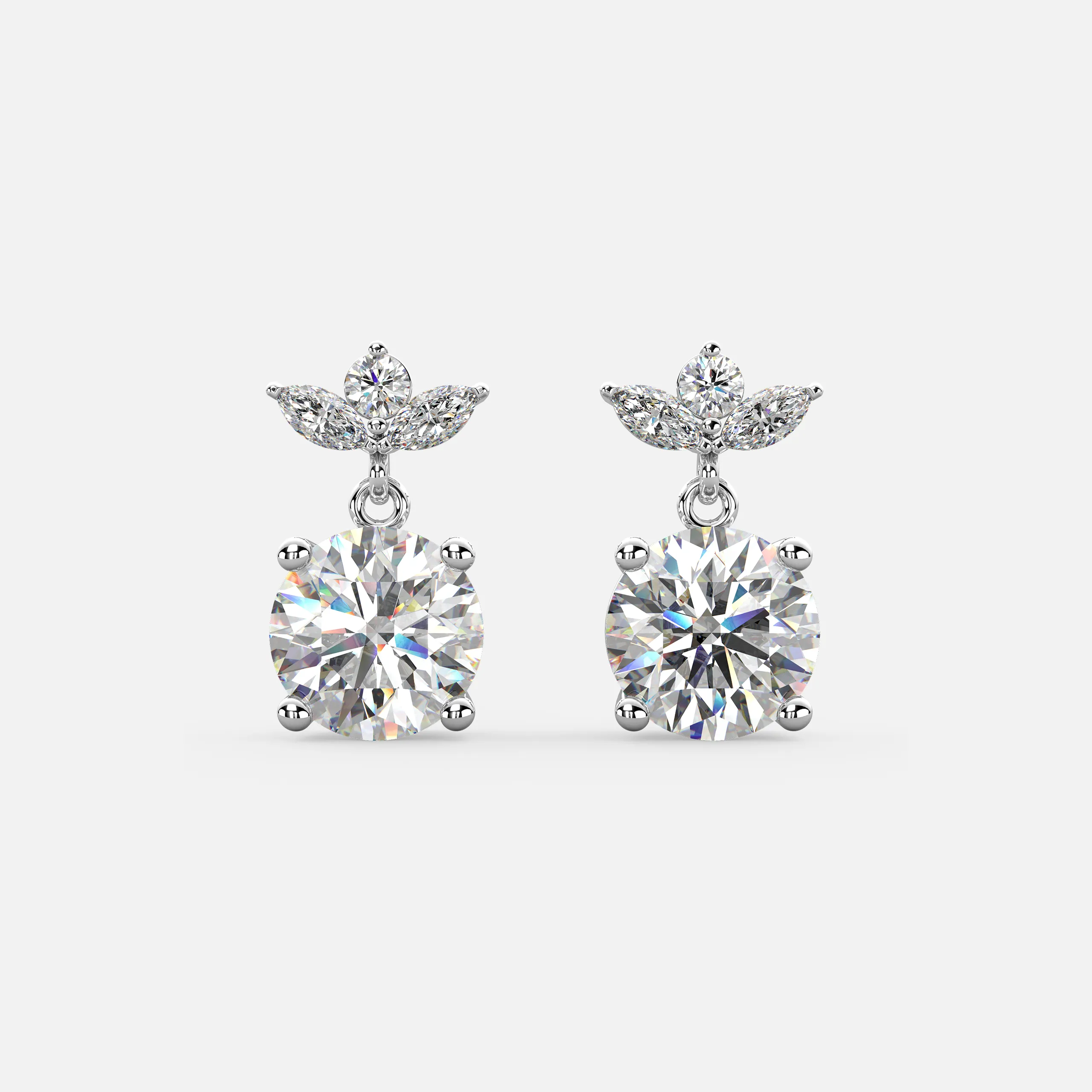 Bloom Diamond Drop Earrings