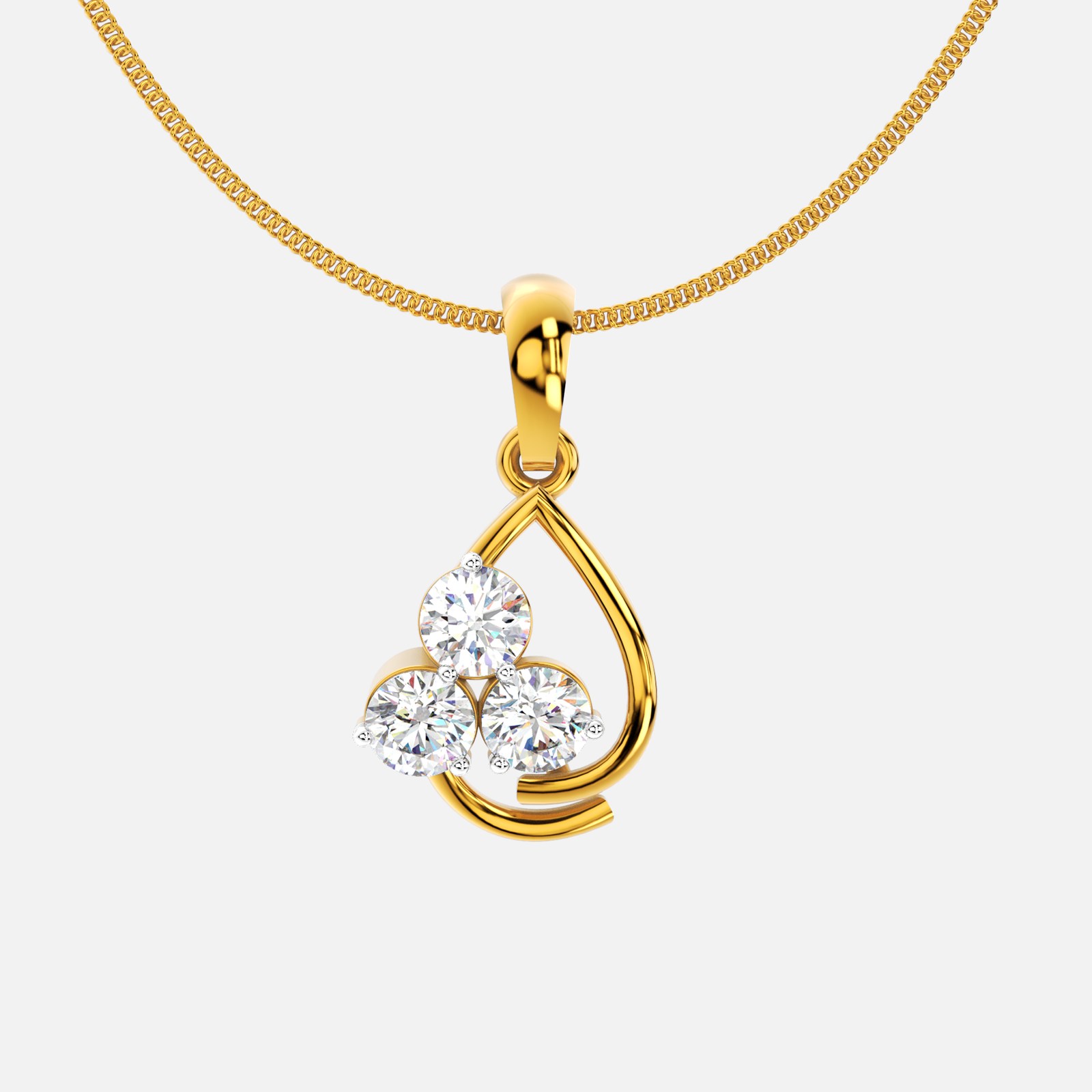 Trinity Spark Diamond Pendant