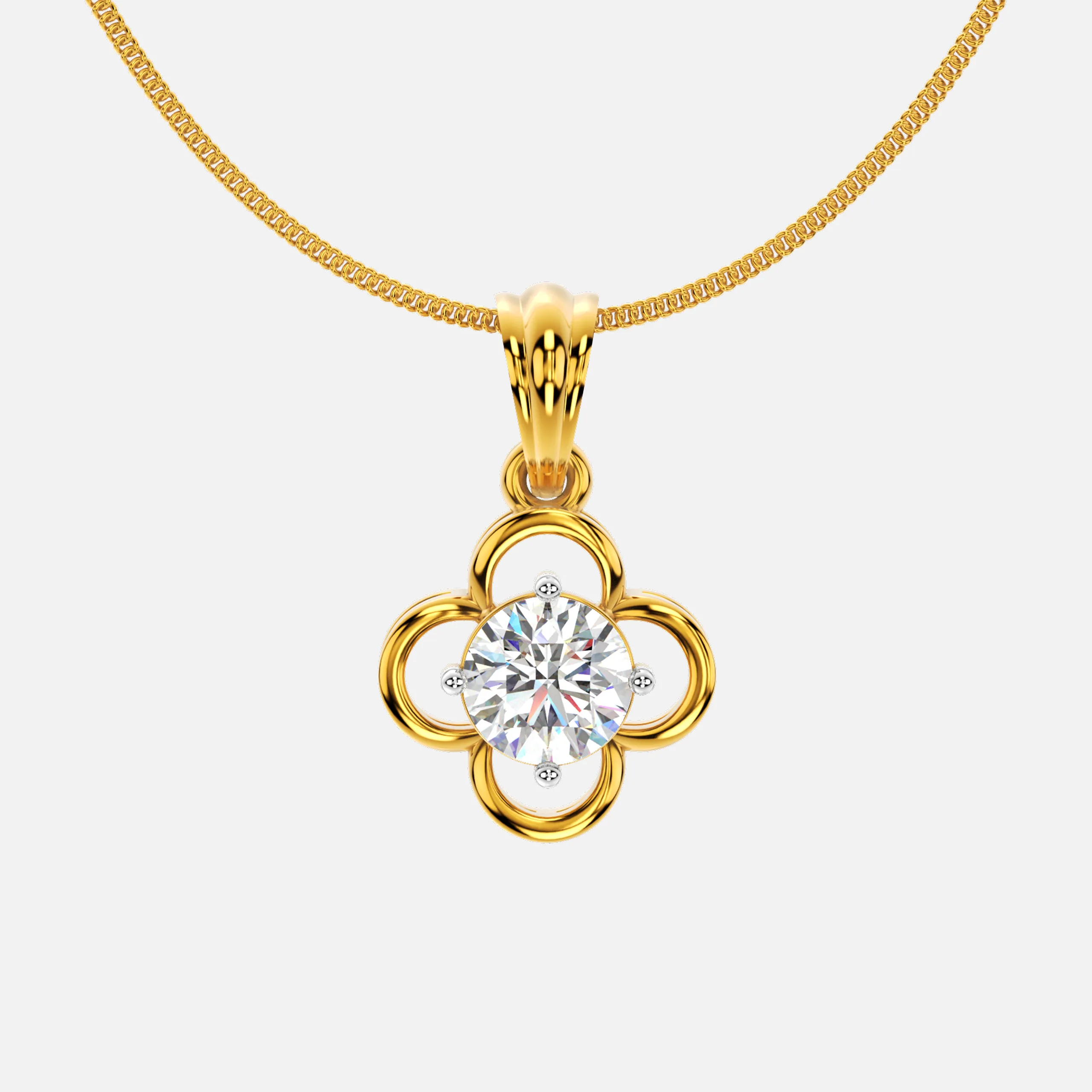 Celestial Petal Diamond Pendant