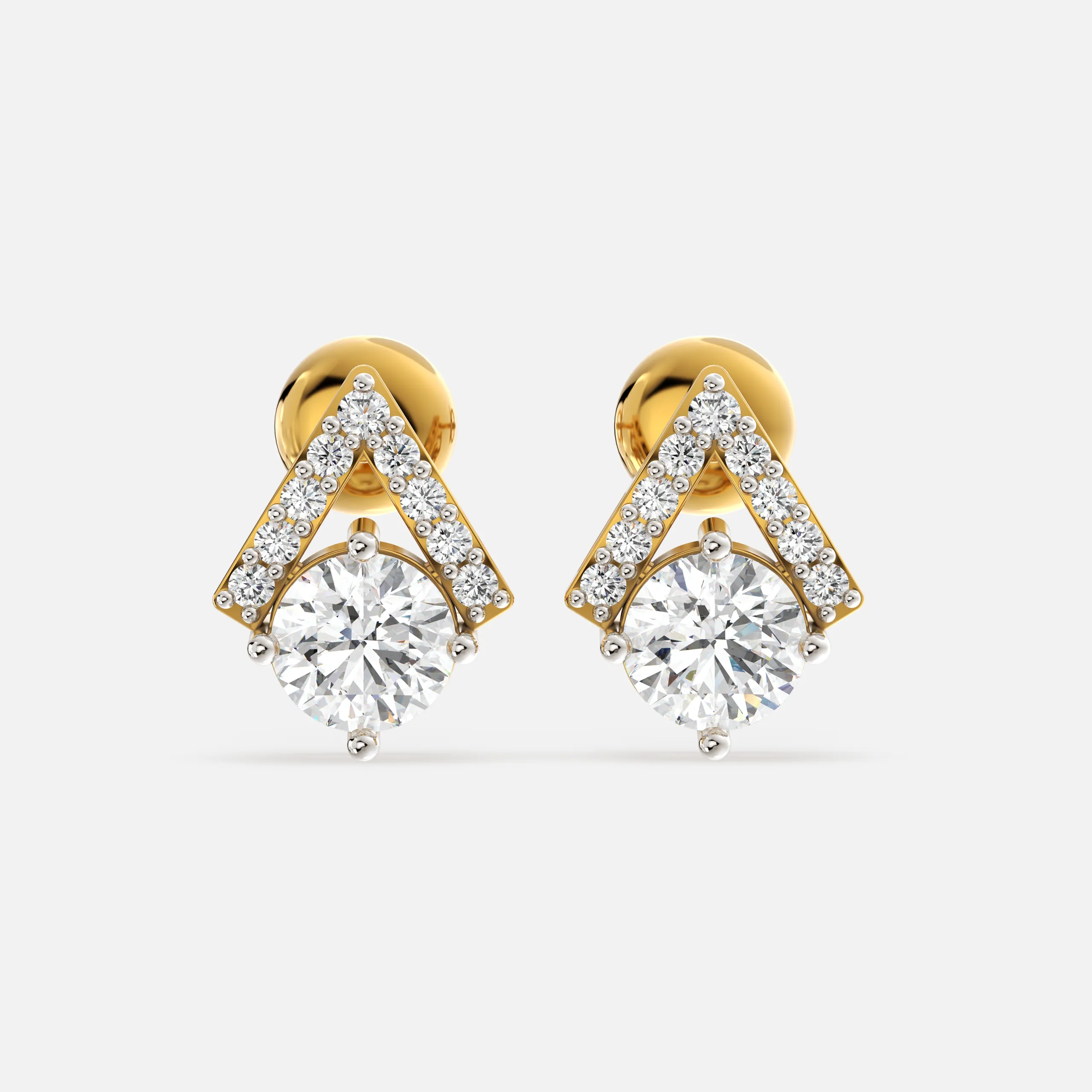 Arrow Bloom Diamond Earrings