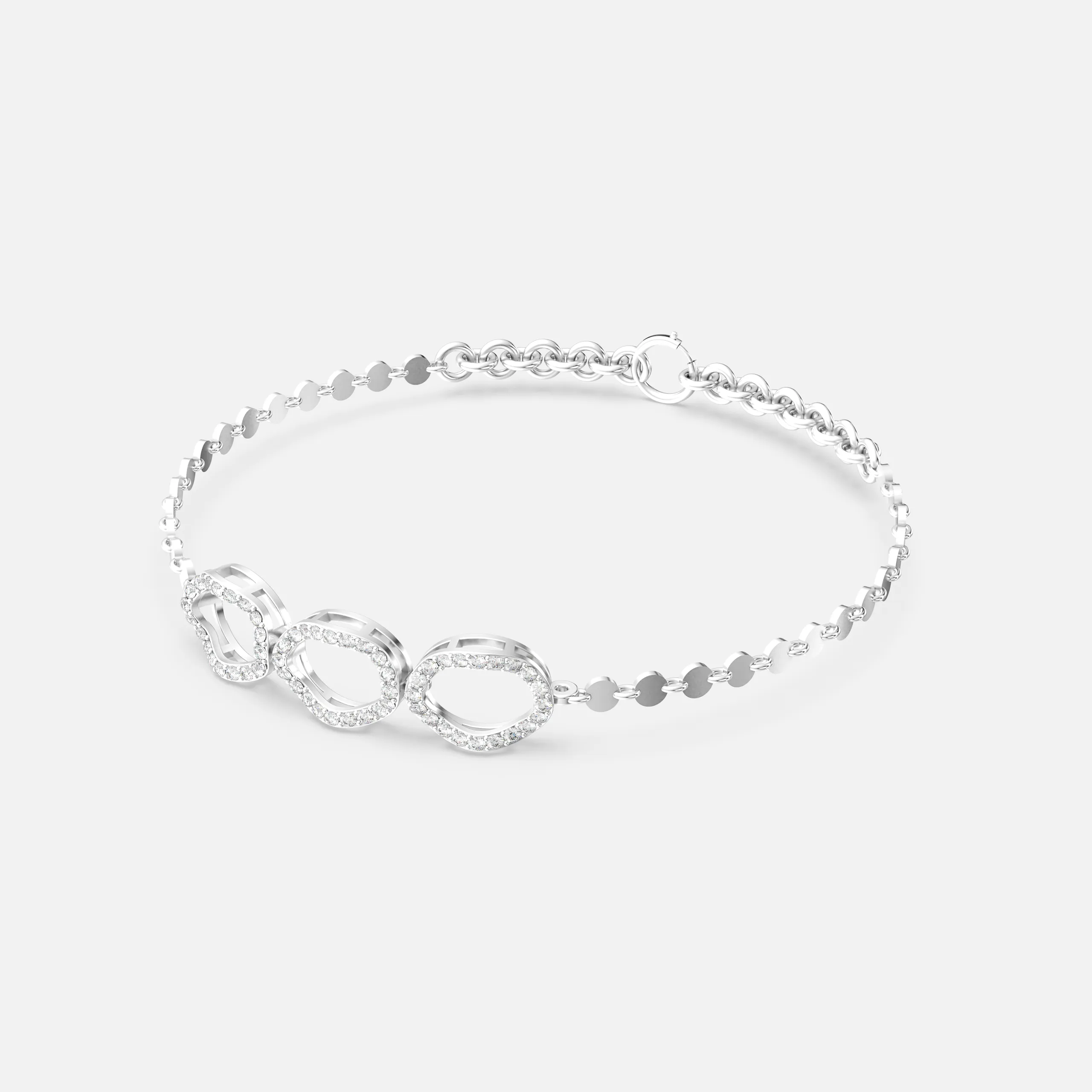 Trio Oval Diamond Bracelet