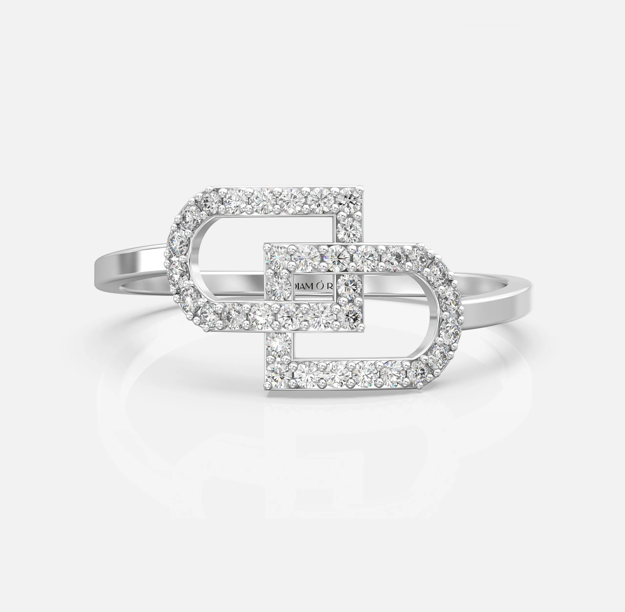 Interlocked Links Diamond Ring