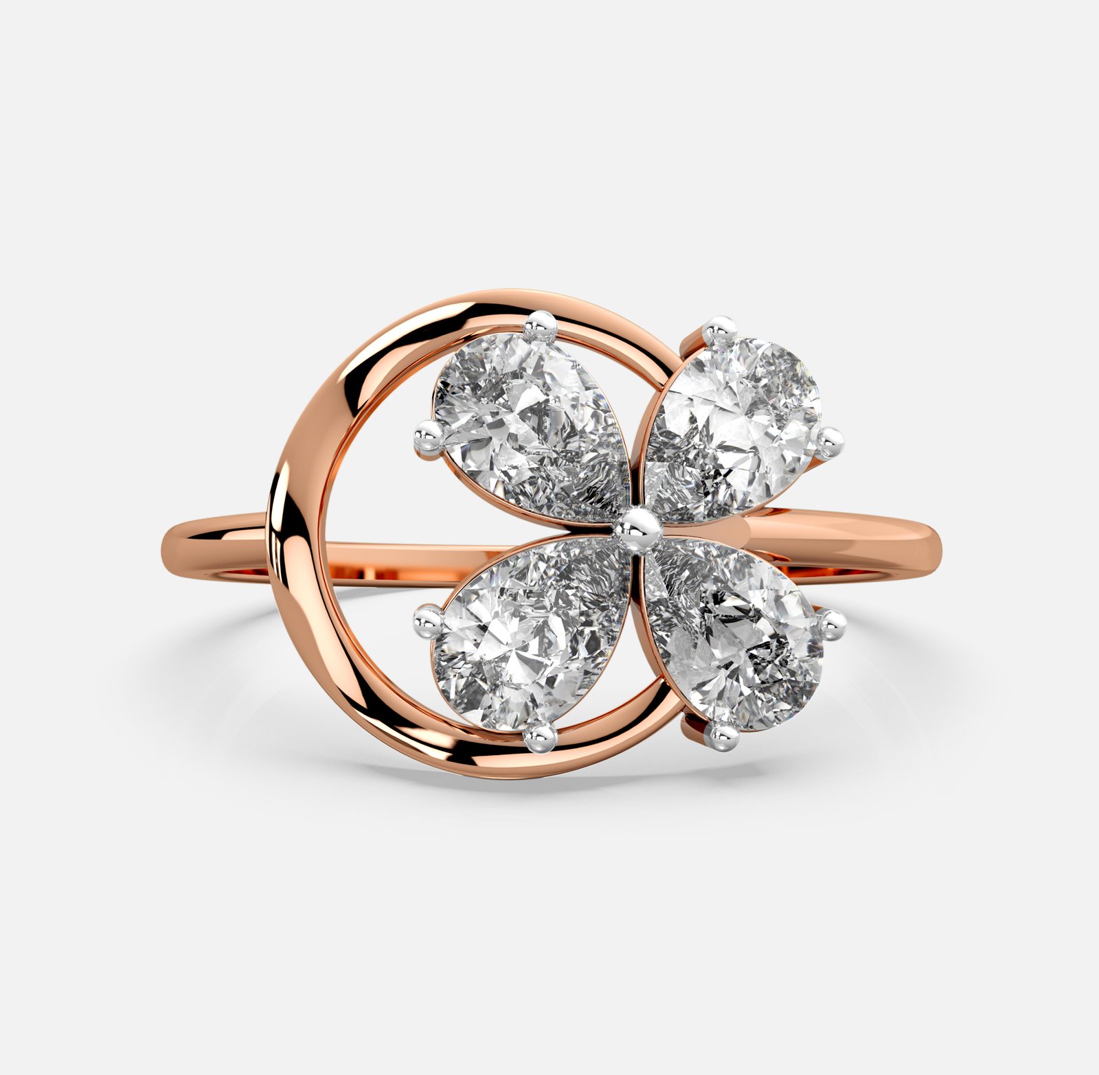Petal Crest Diamond Ring