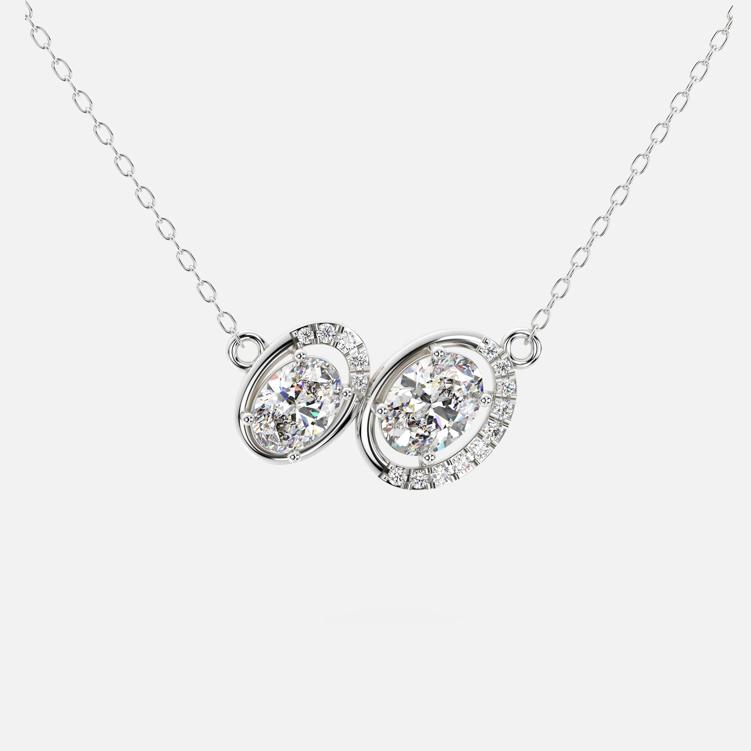 Twin Aura Diamond Pendant