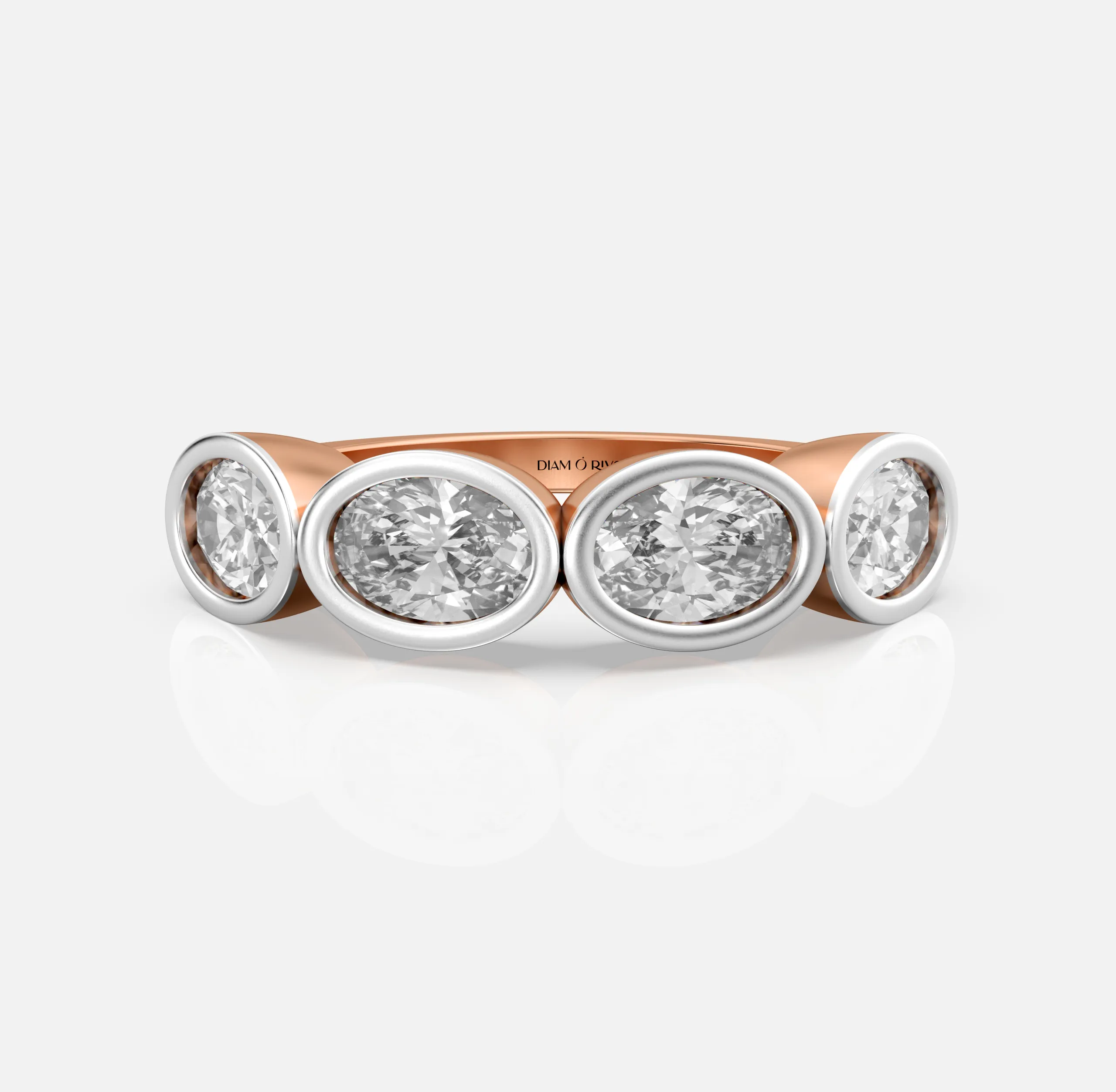 Oval Bezel Diamond Ring
