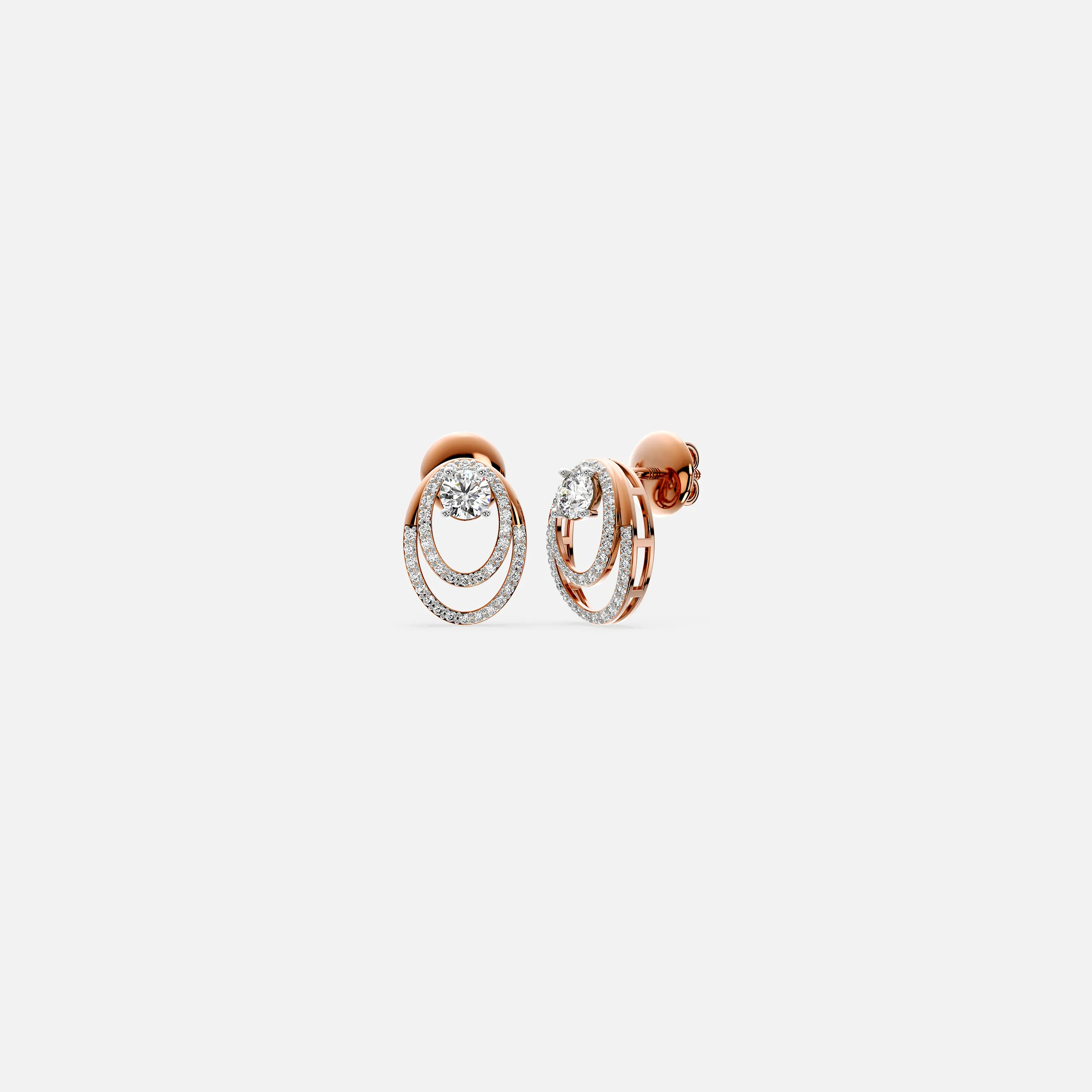 Infinity Loop Diamond Earrings