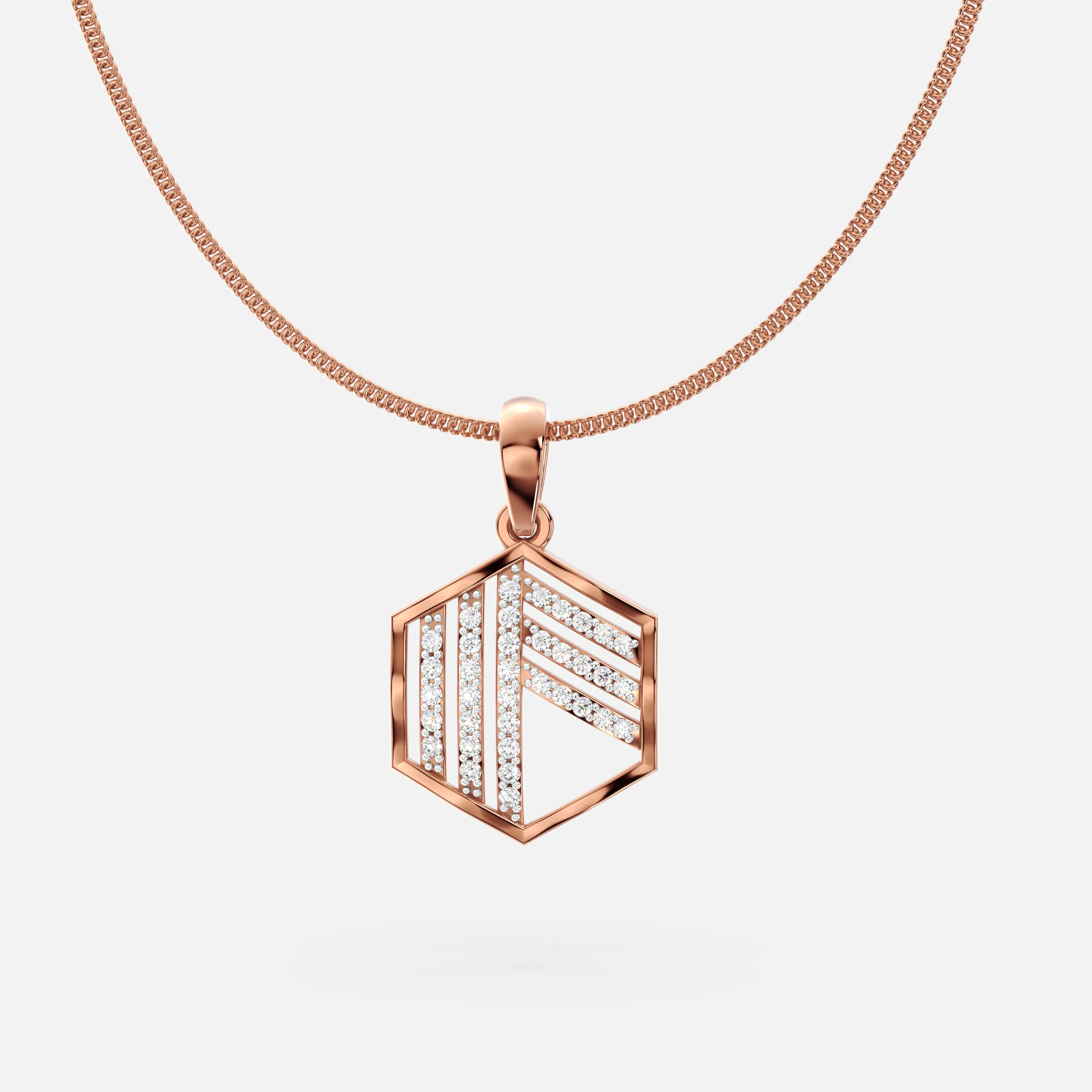 Radiant Arrow Hex Pendant