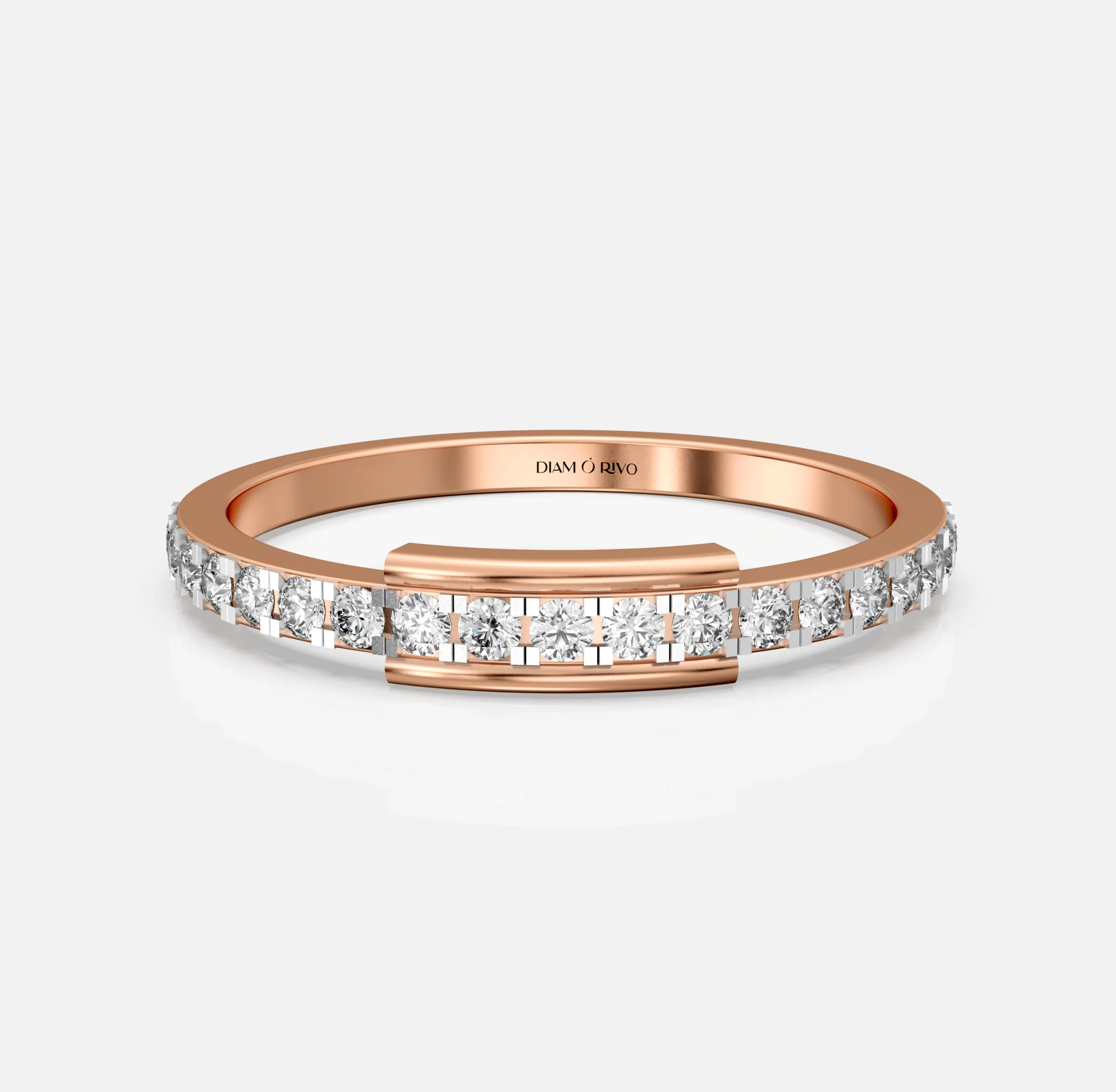 Diamond Rail Wrap Ring