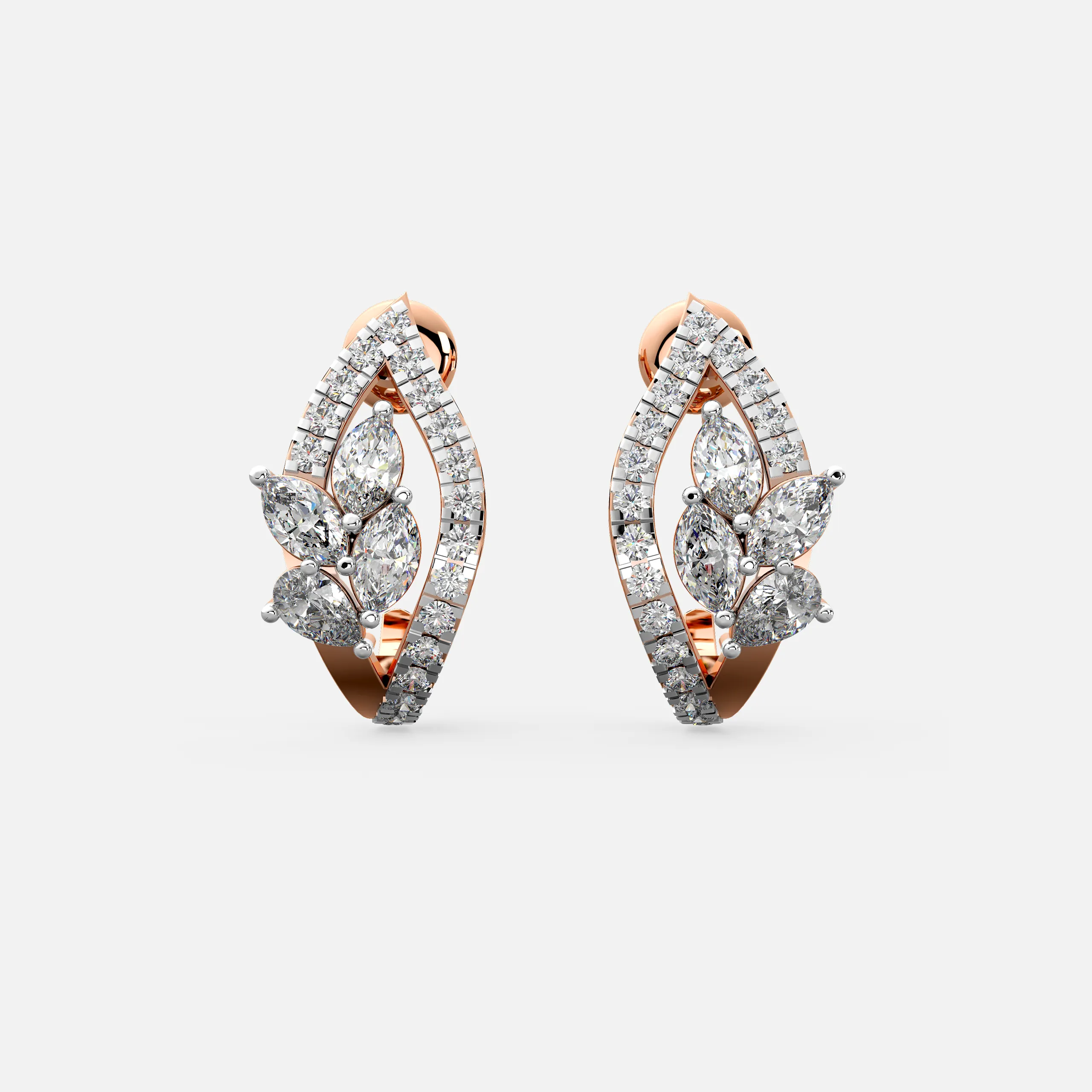 Leaflet Diamond Earrings