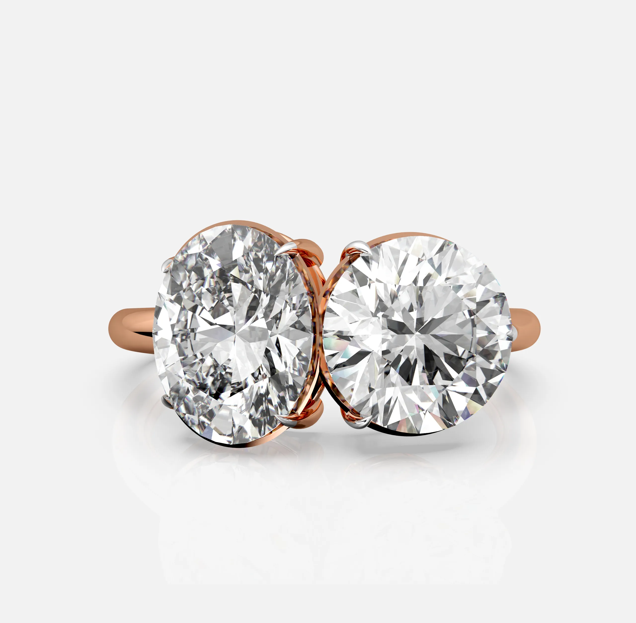 Twin Flame Diamond Ring