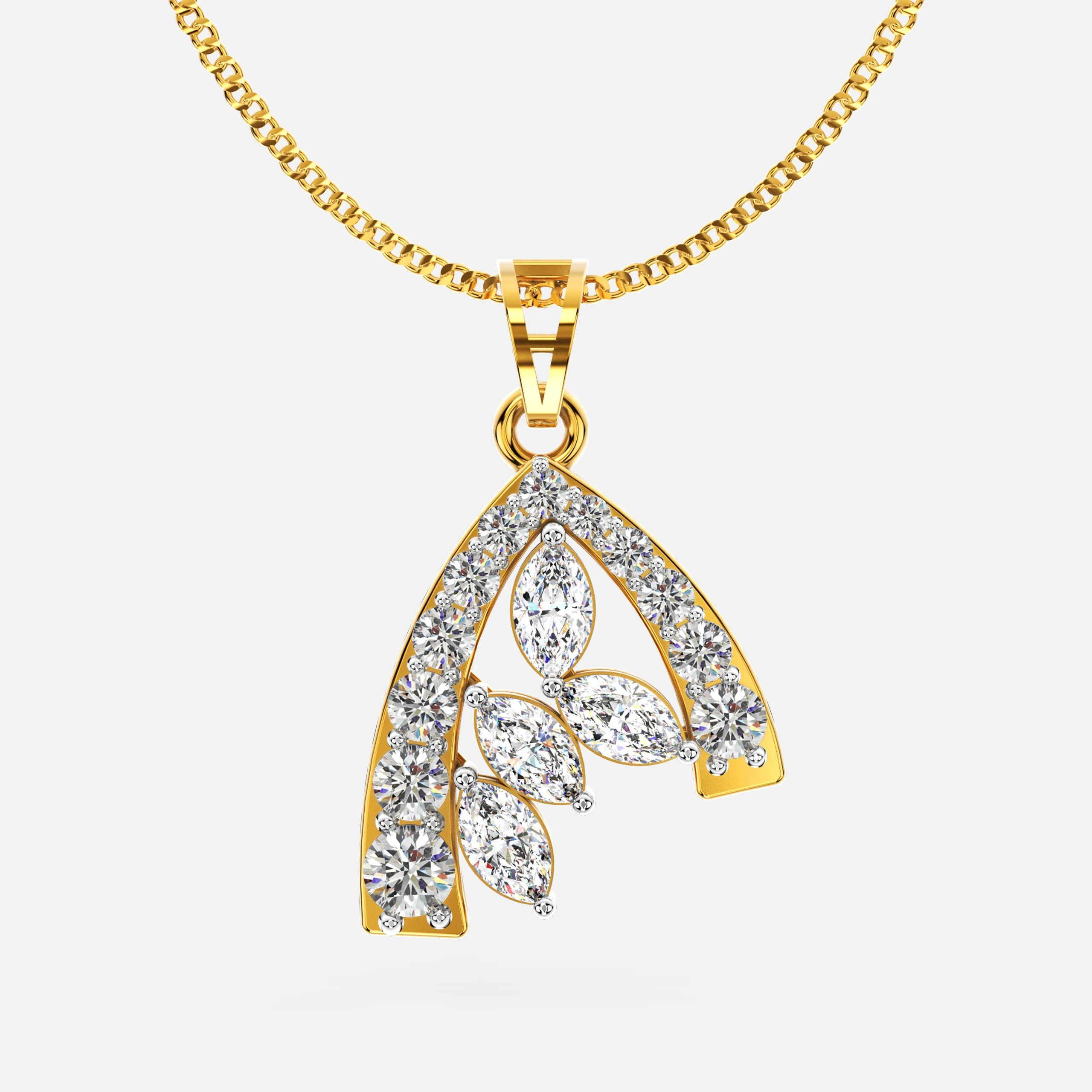 Radiant Blossom Diamond Pendant