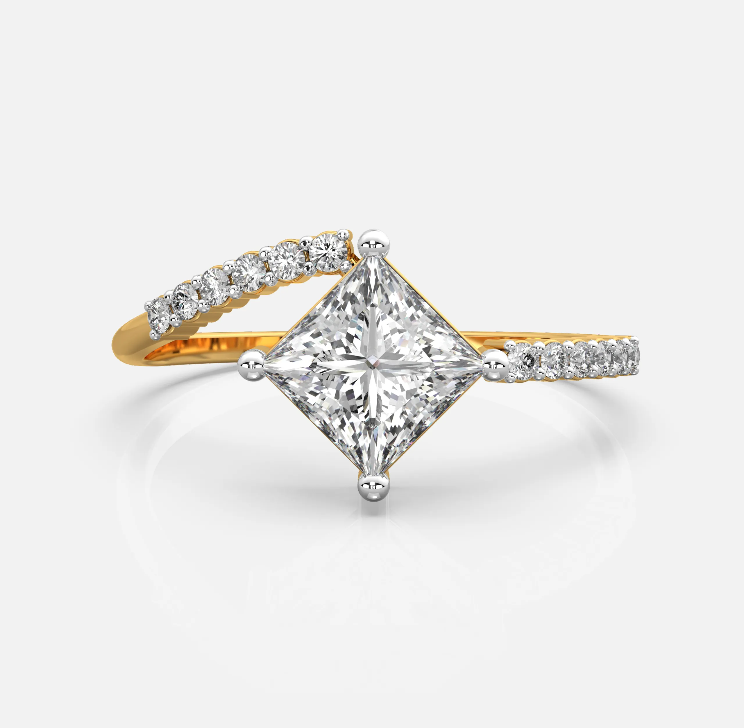 Princess Twist Diamond Ring