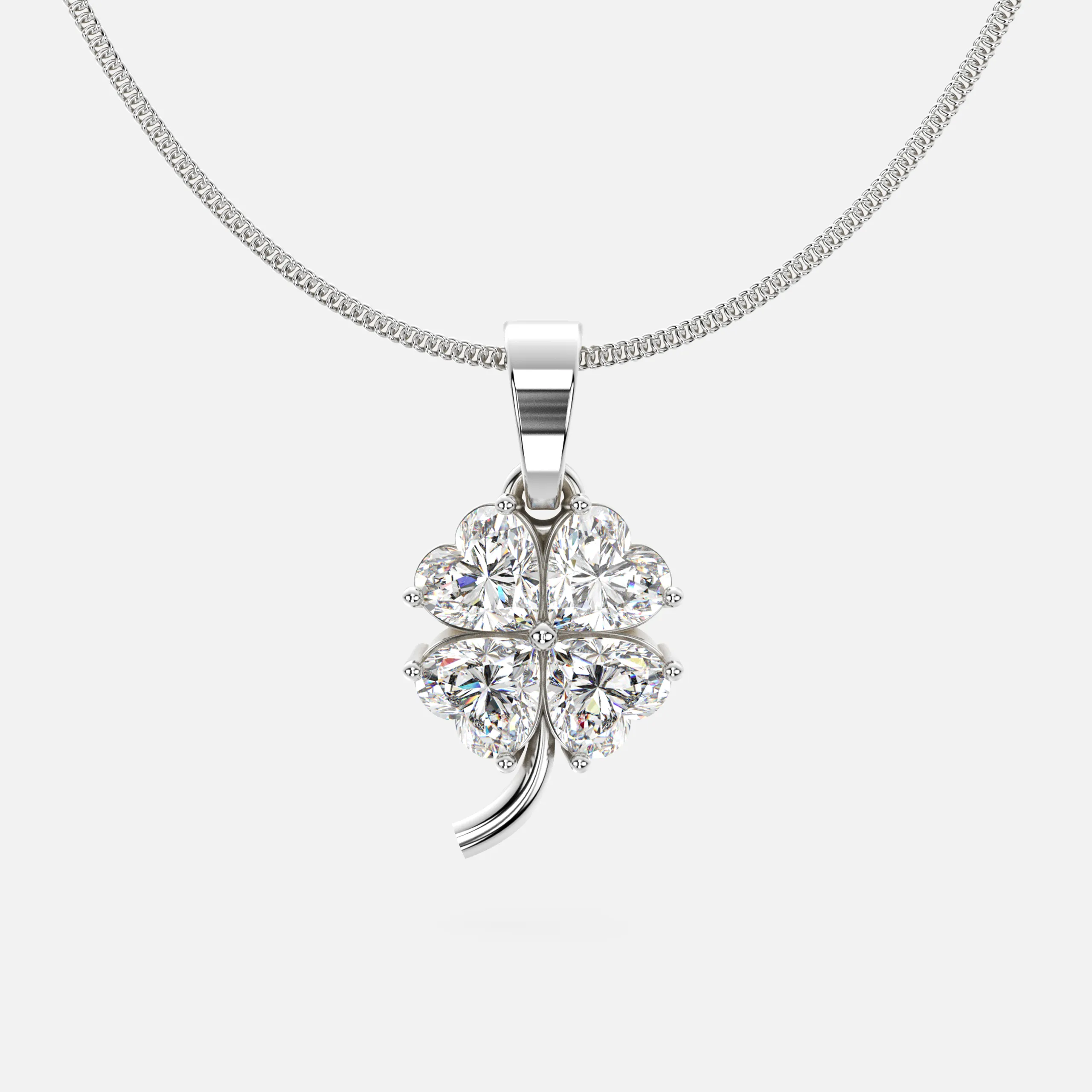 Lucky Clover Diamond Pendant
