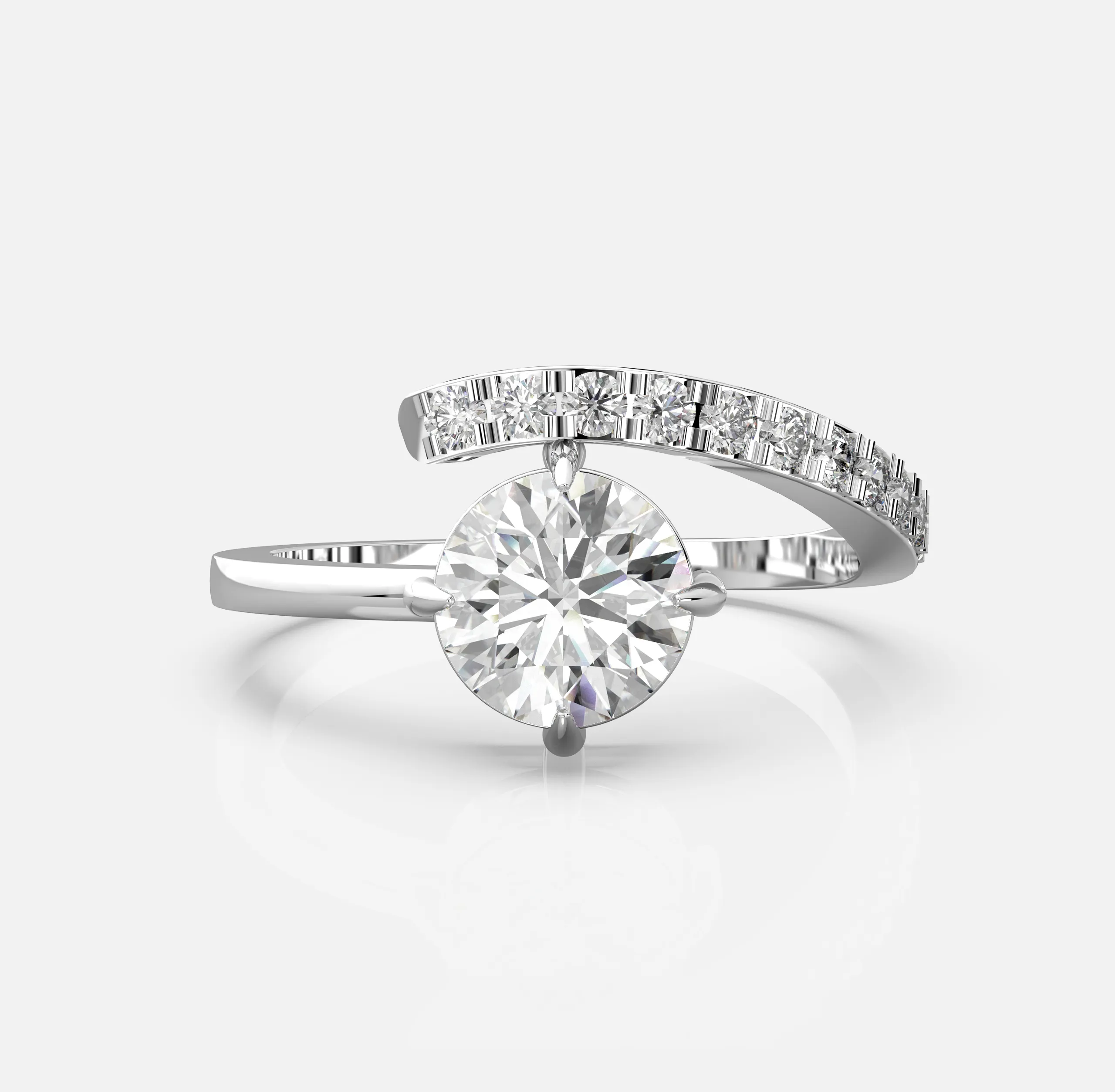 Crescent Curve Ring