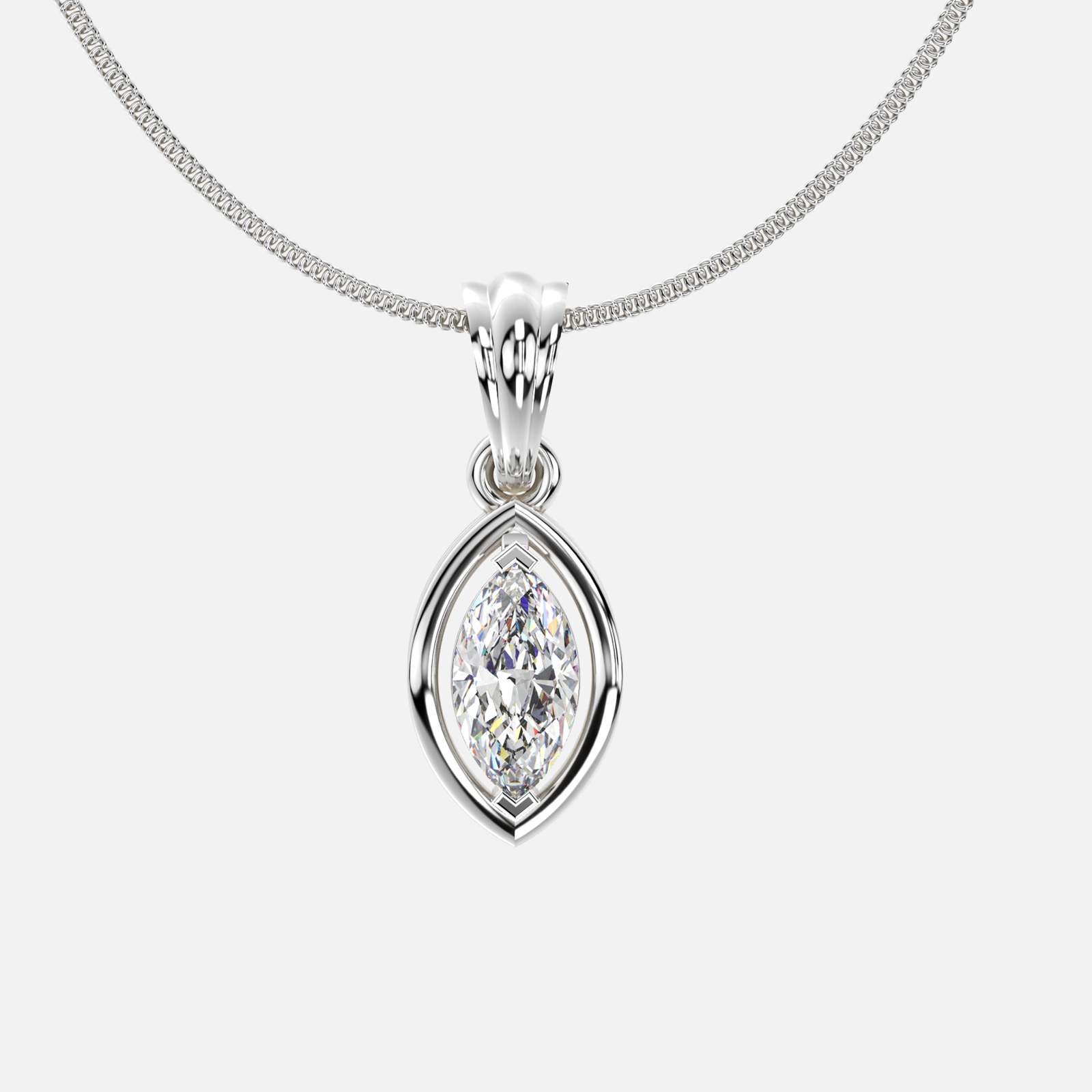Marquise Elegance Diamond Pendant