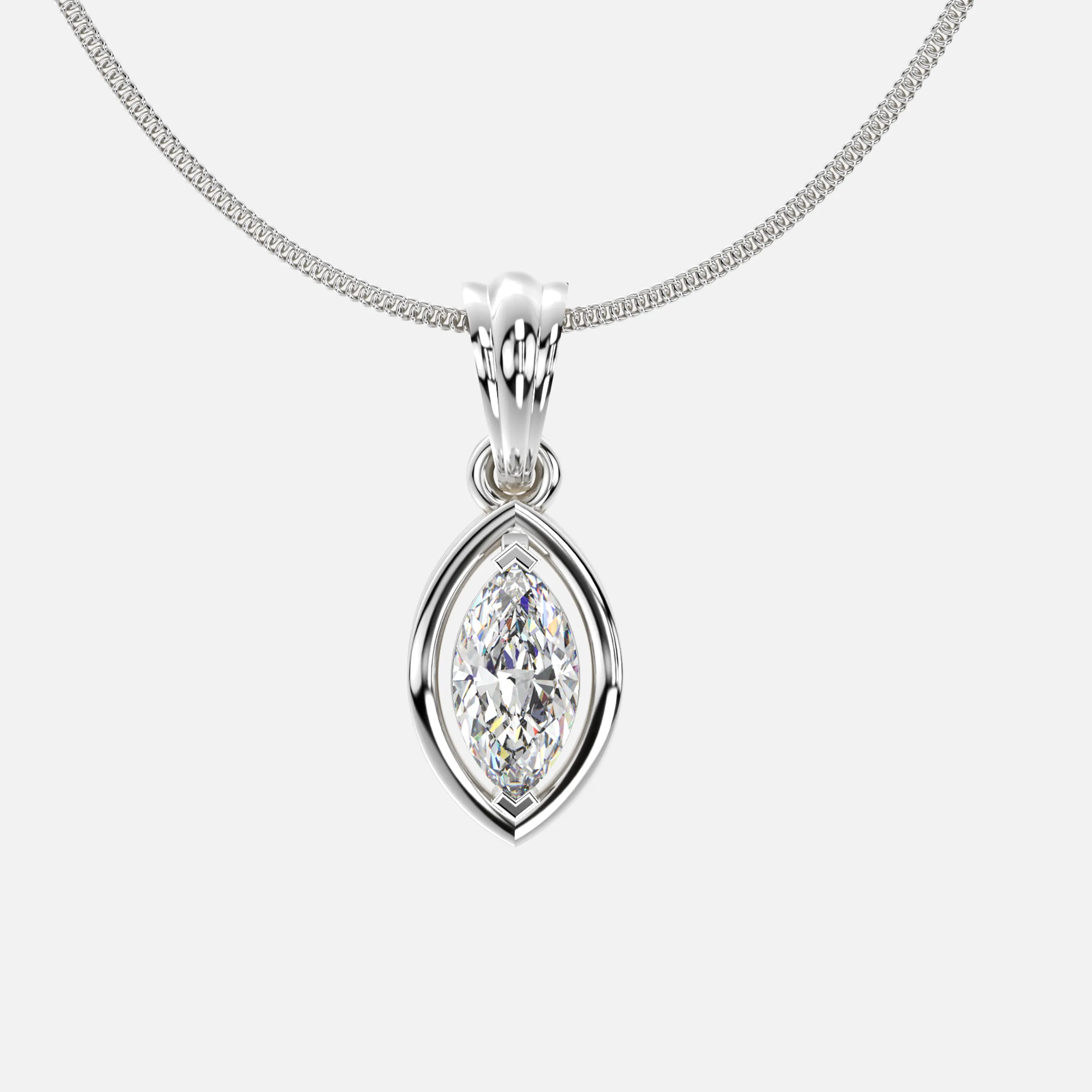 Marquise Elegance Diamond Pendant