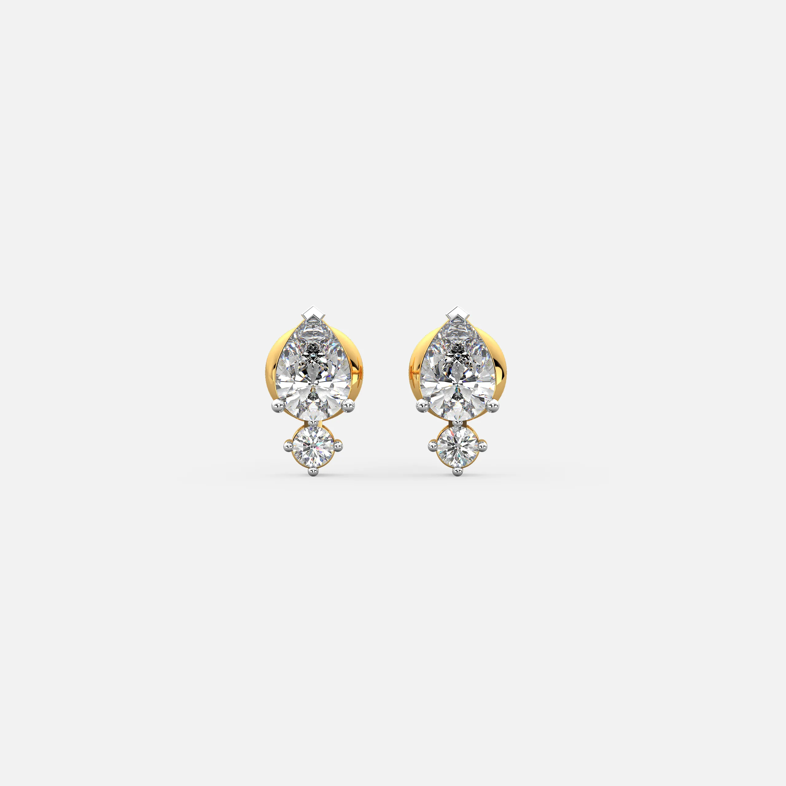 Pear Dewdrop Diamond Earrings