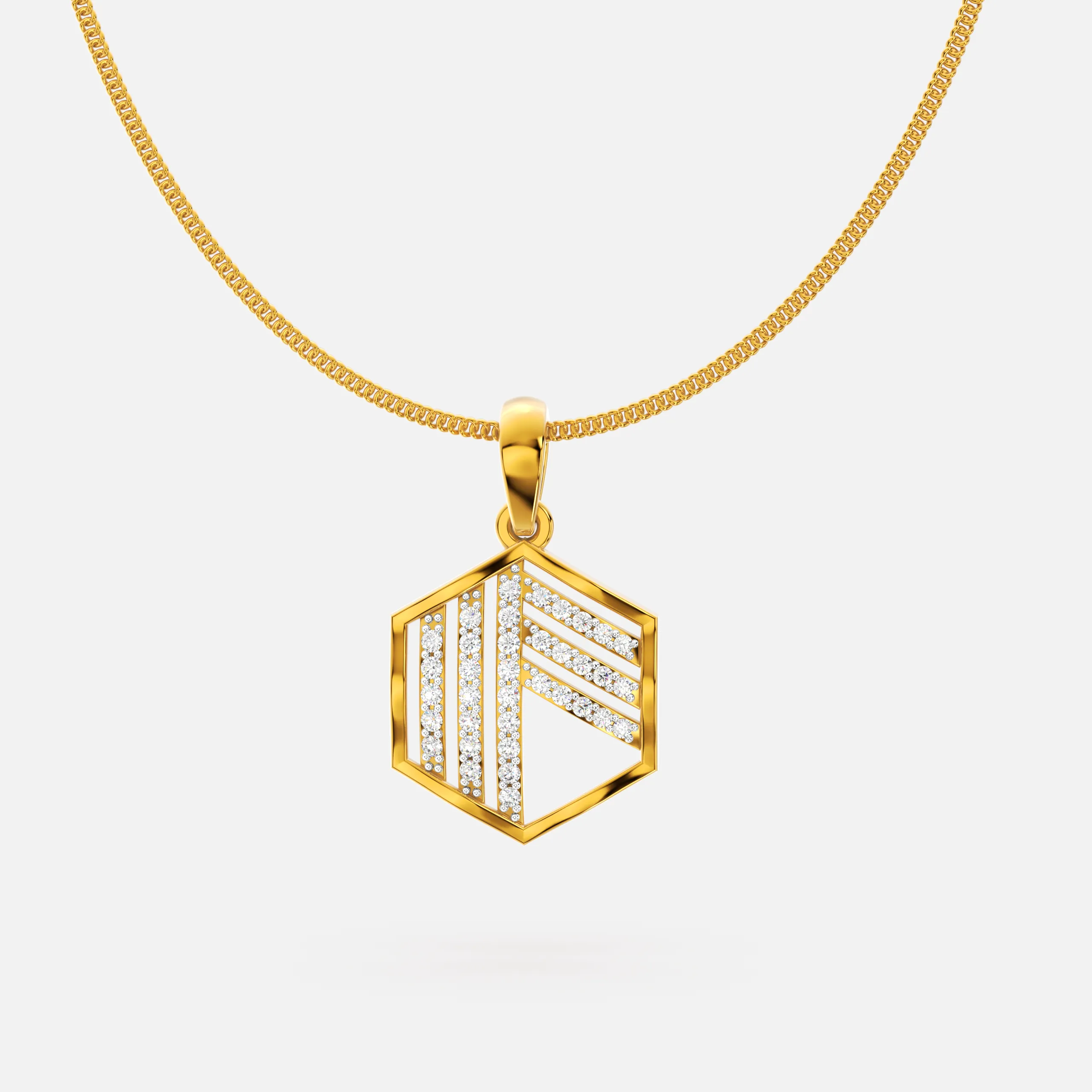 Radiant Arrow Hex Pendant