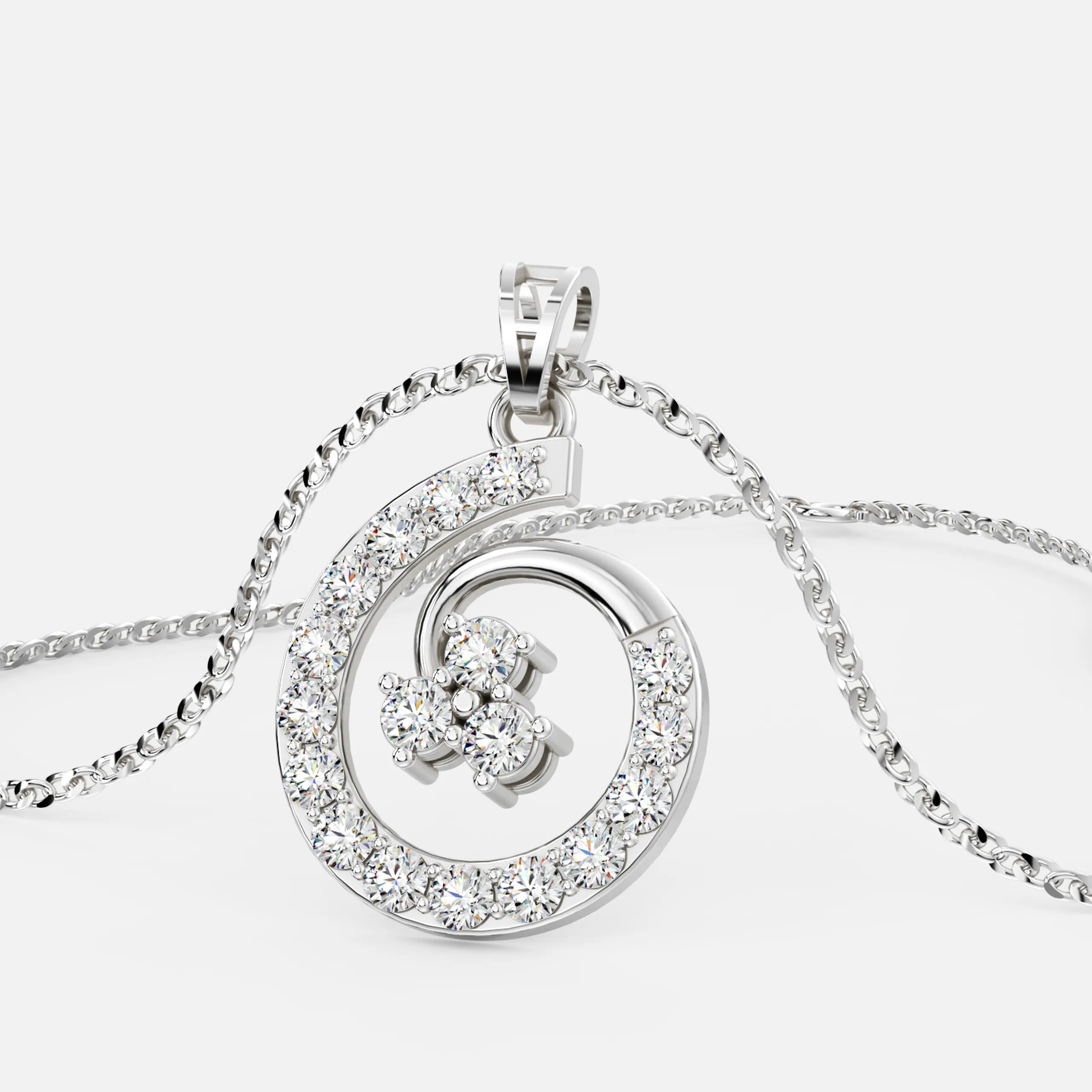 Eternal Swirl Diamond Pendant