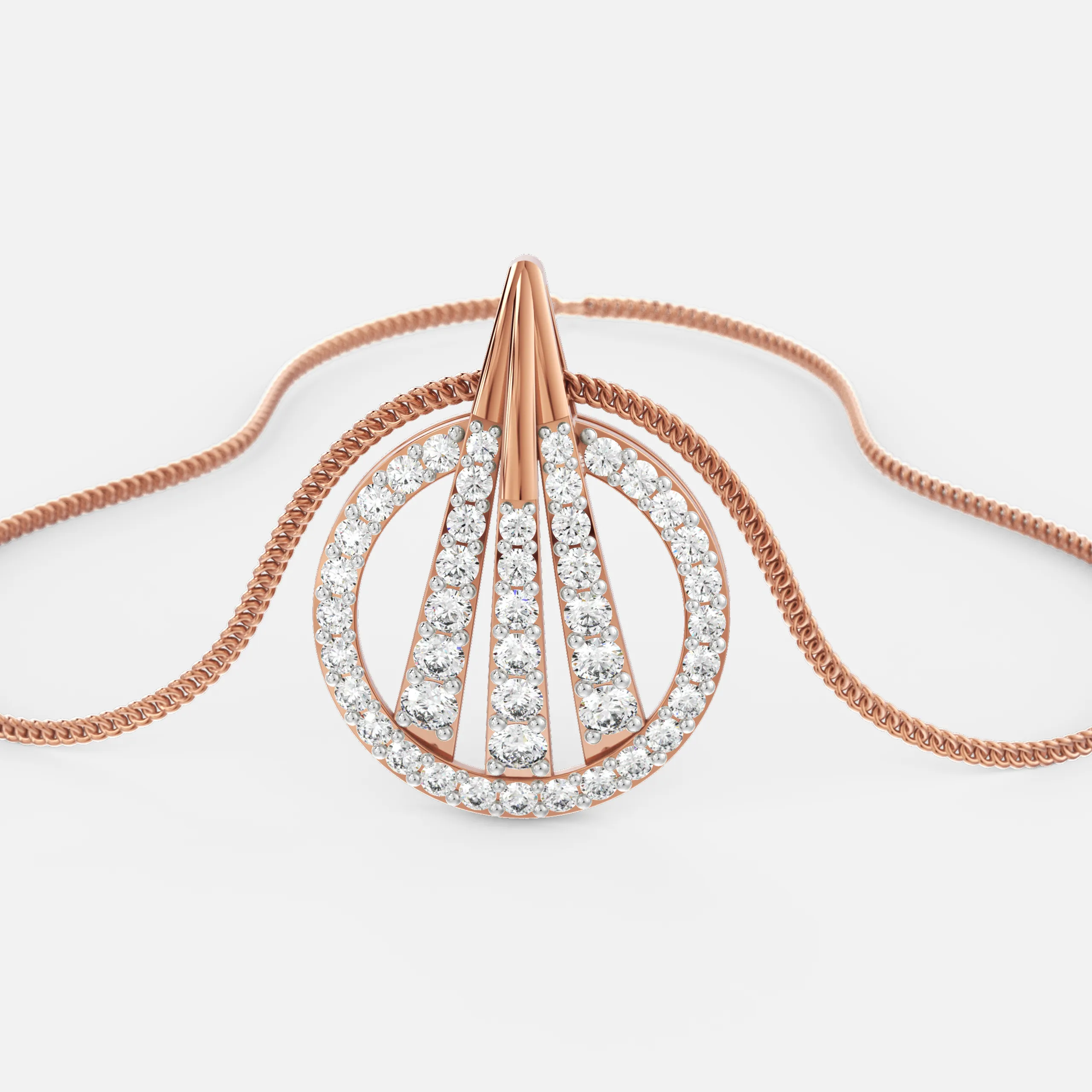 Regal Curve Diamond Pendant