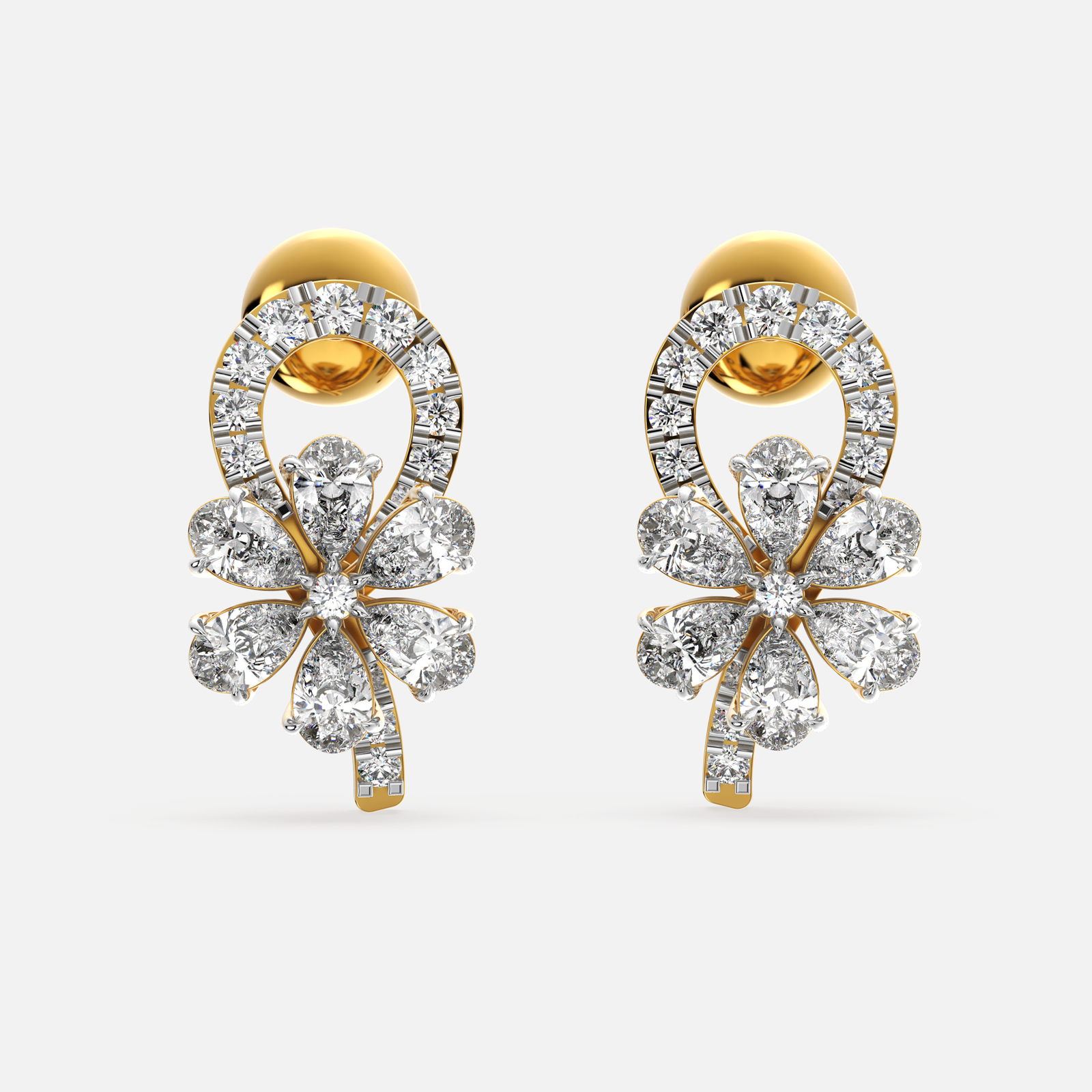 Flora Loop Diamond Earrings