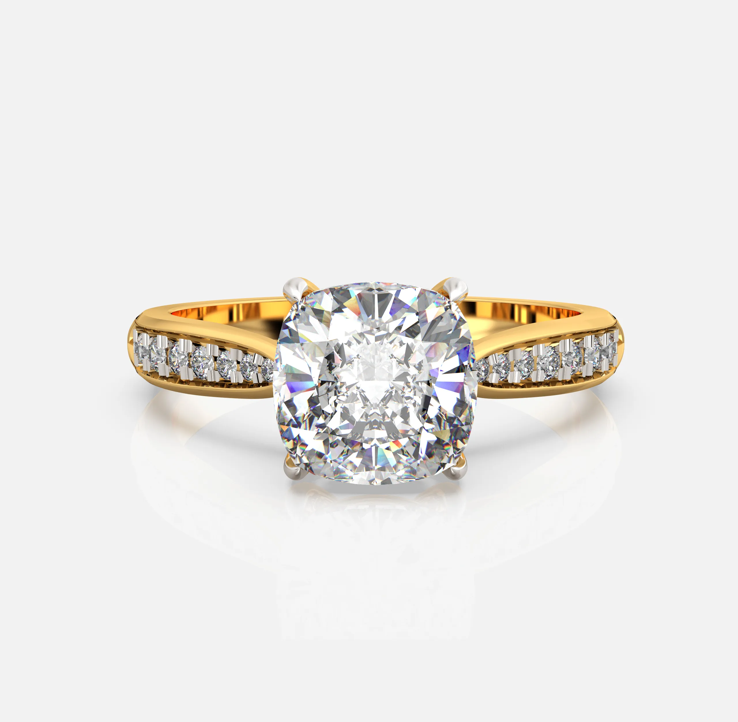 Elegant Cushion Cut Diamond Ring