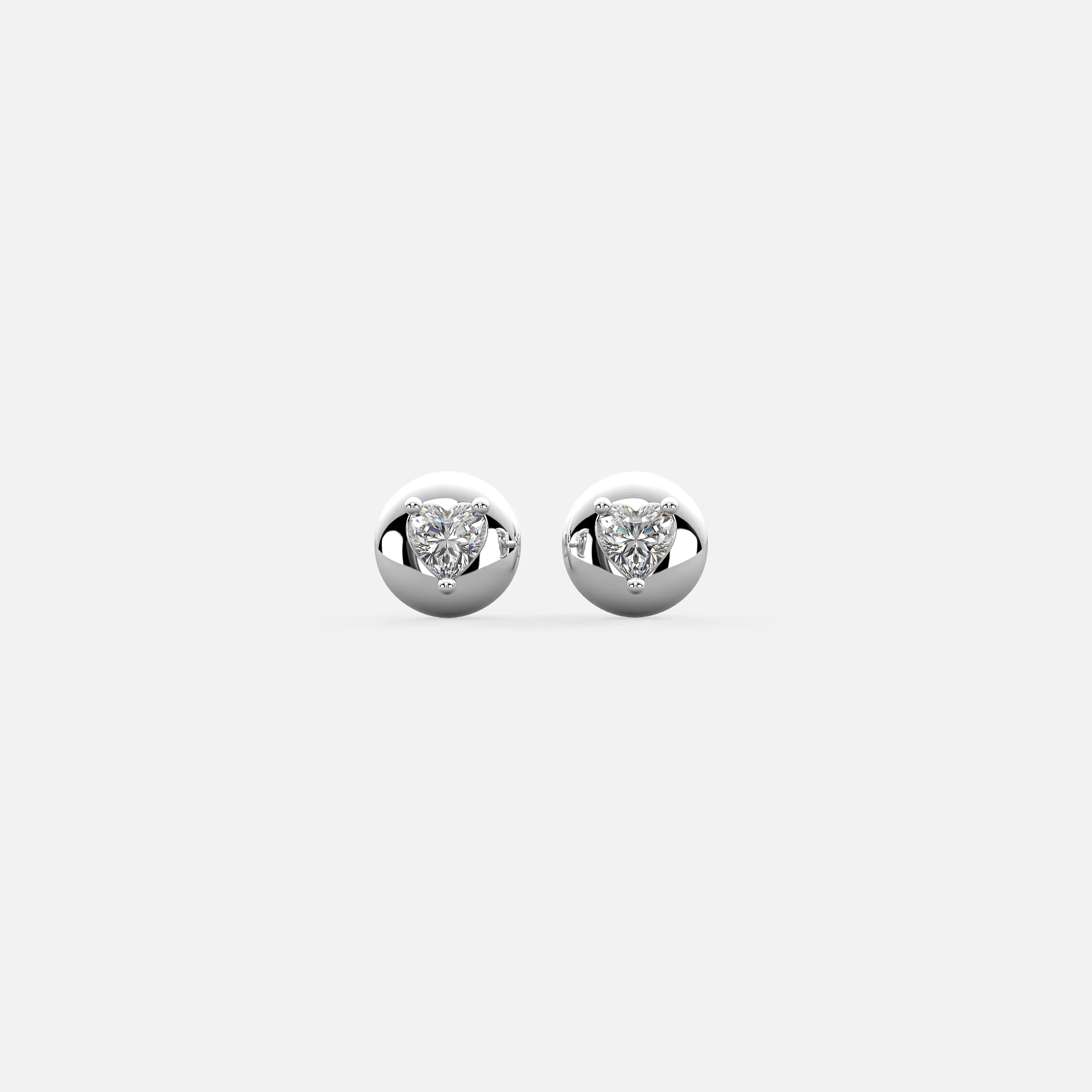 Heart Halo Diamond Earrings