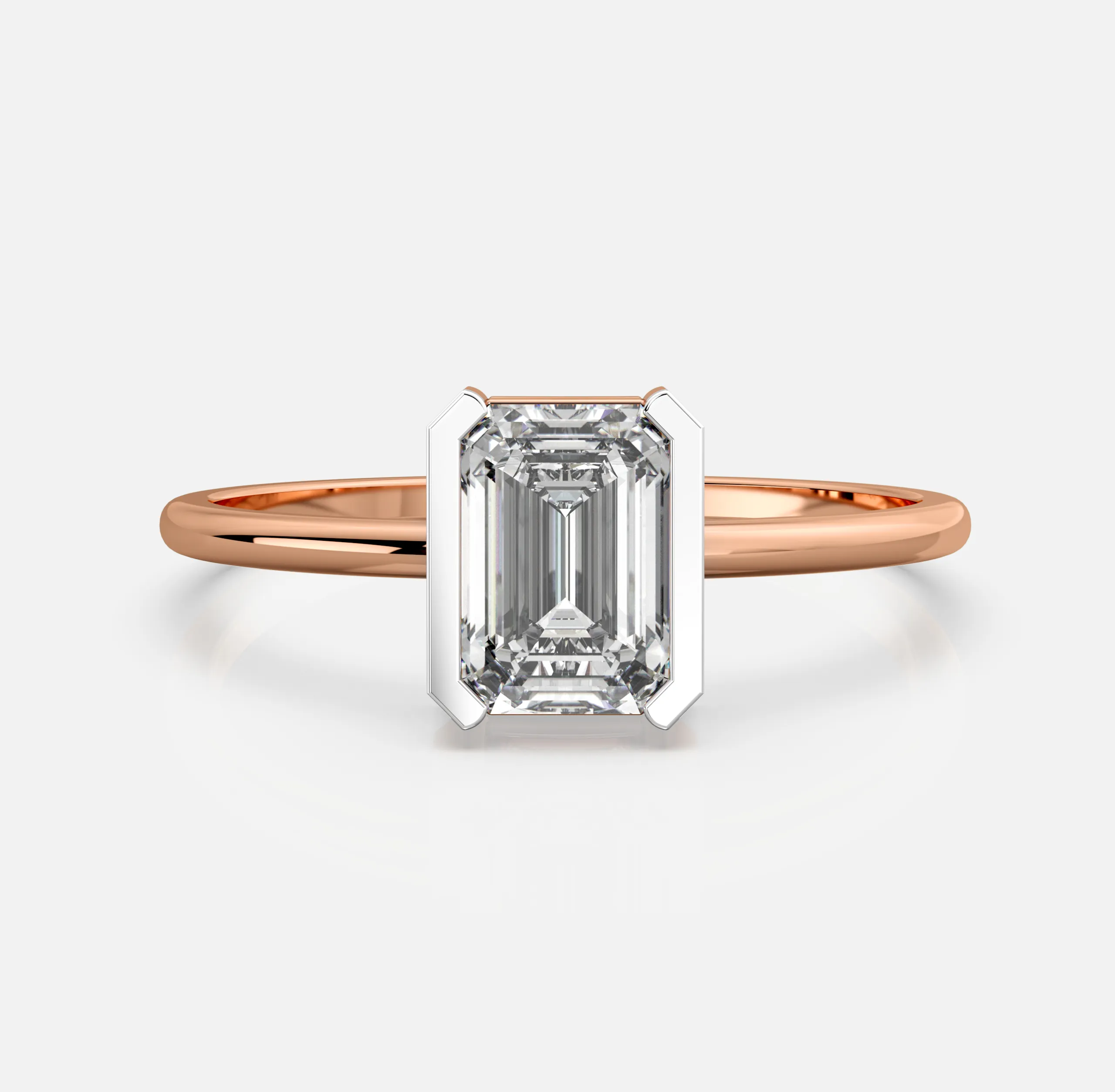 Elevare Emerald Diamond Ring