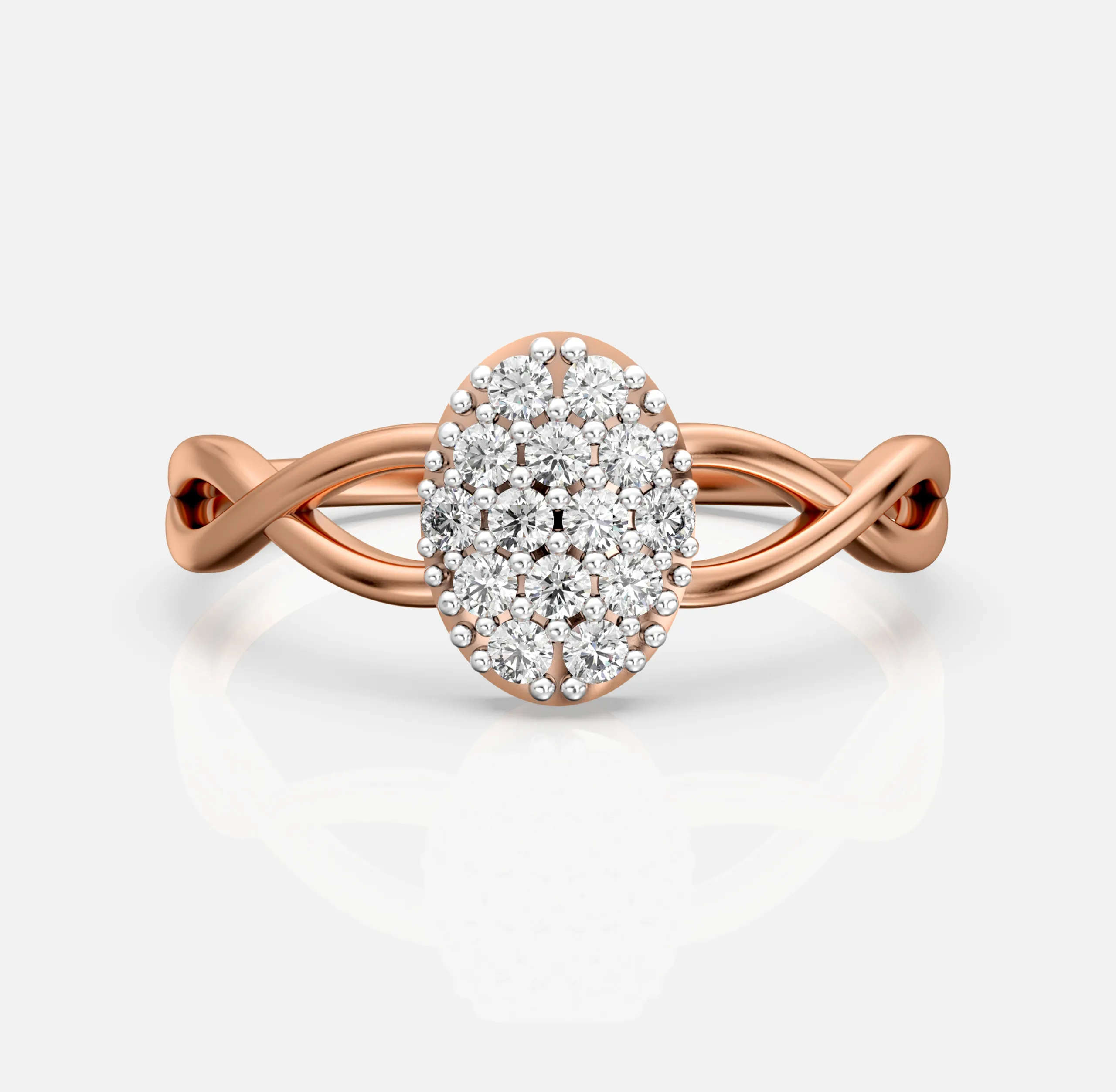 Infinity Oval Diamond Ring