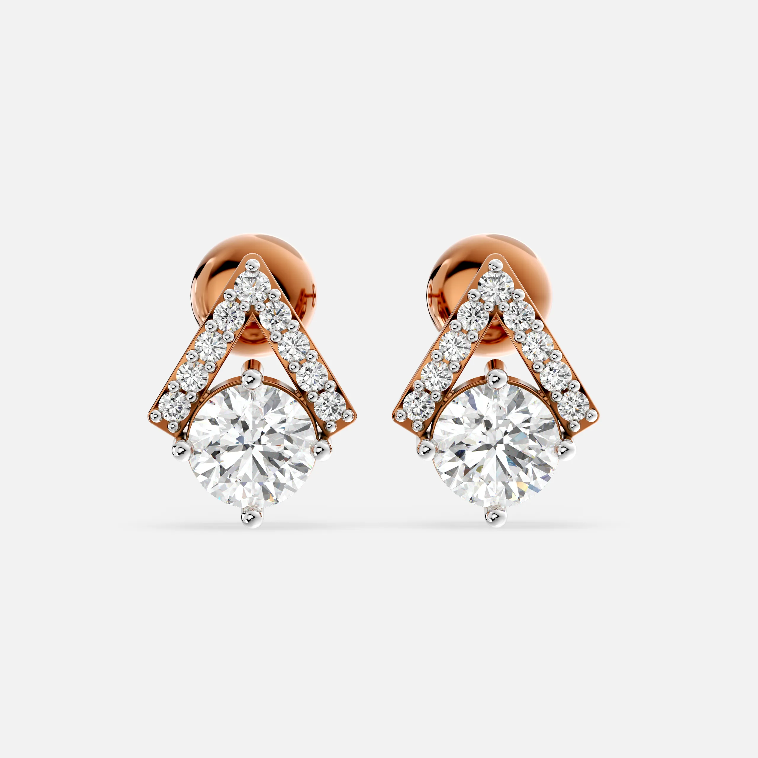 Arrow Bloom Diamond Earrings