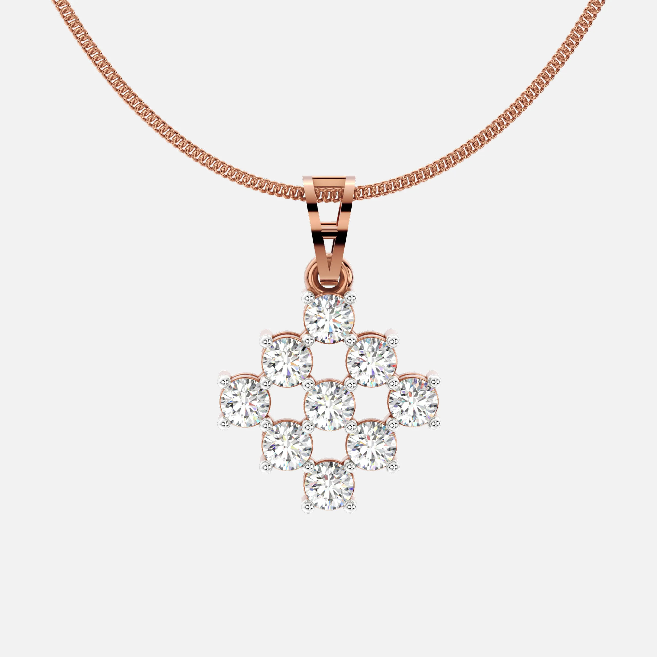 Clustered Sparkle Diamond Pendant