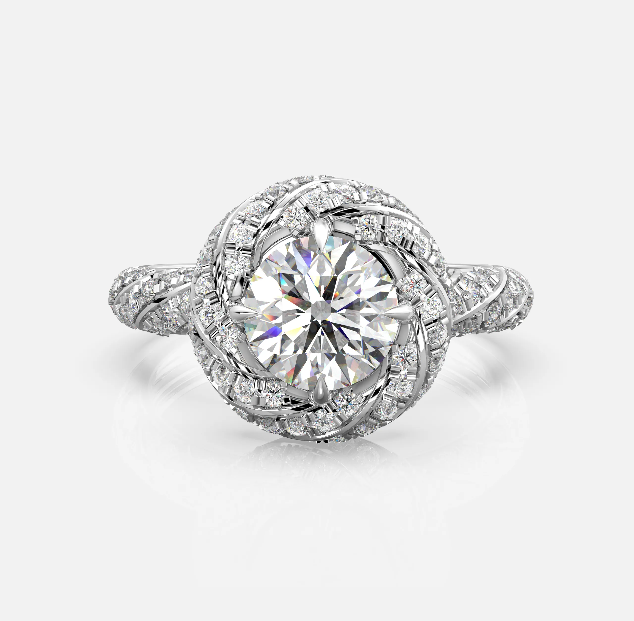 Luxe Spiral Diamond Ring