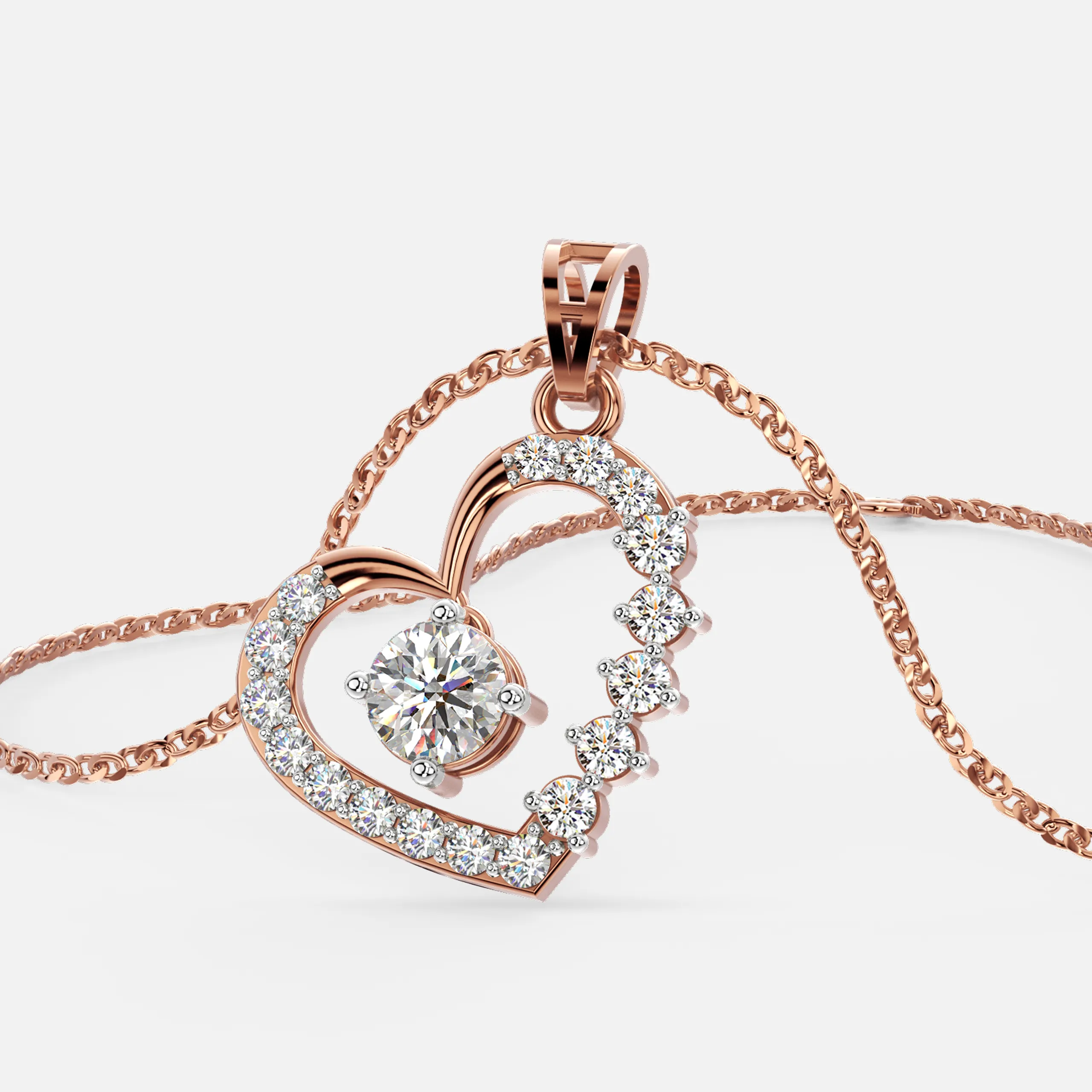 Stellar Heart Diamond Pendant