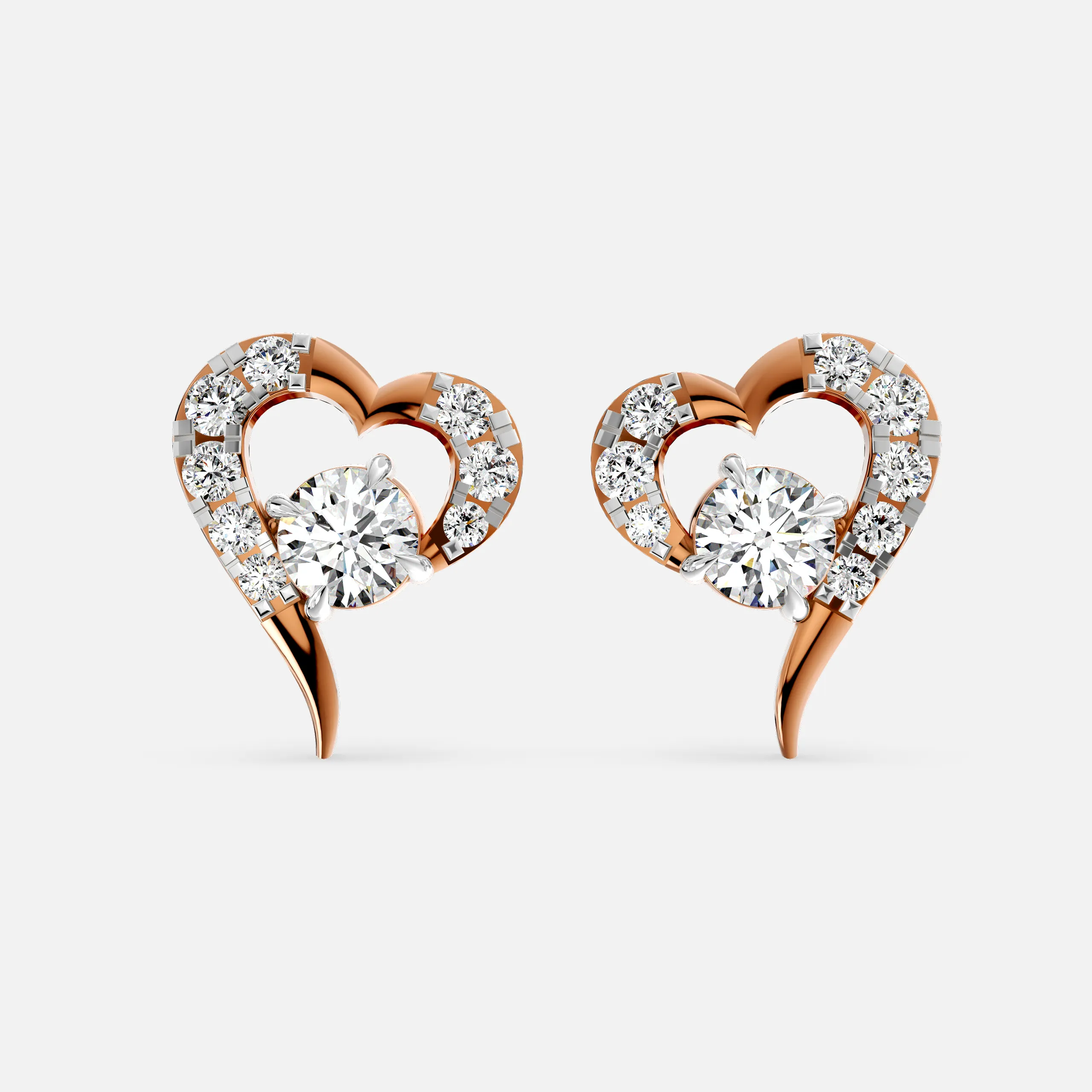 Heart Diamond Earrings
