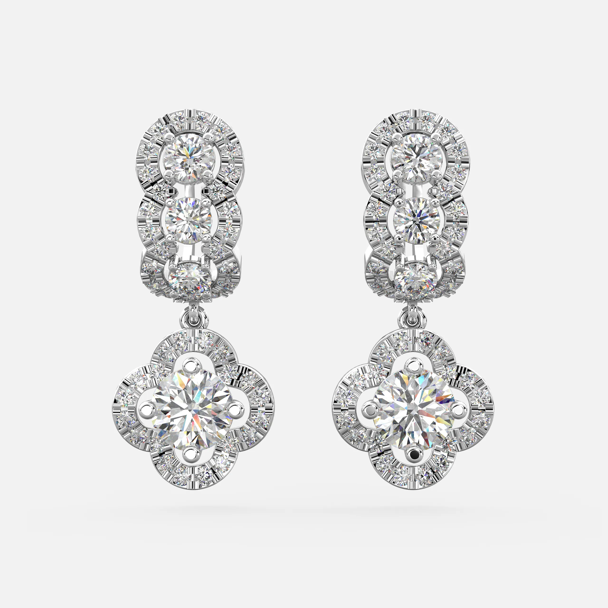 Imperial Clover Diamond Earrings