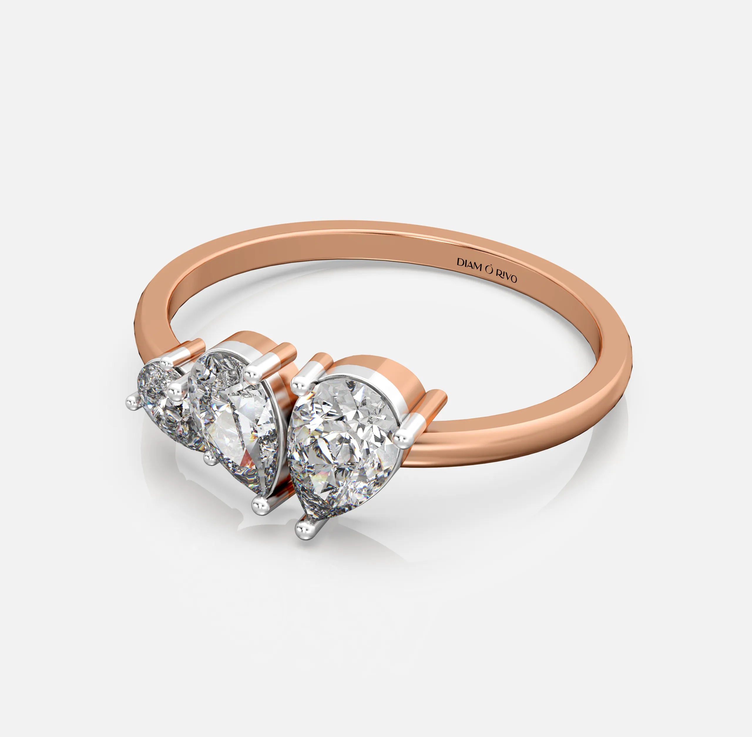 Trio Pear Diamond Ring