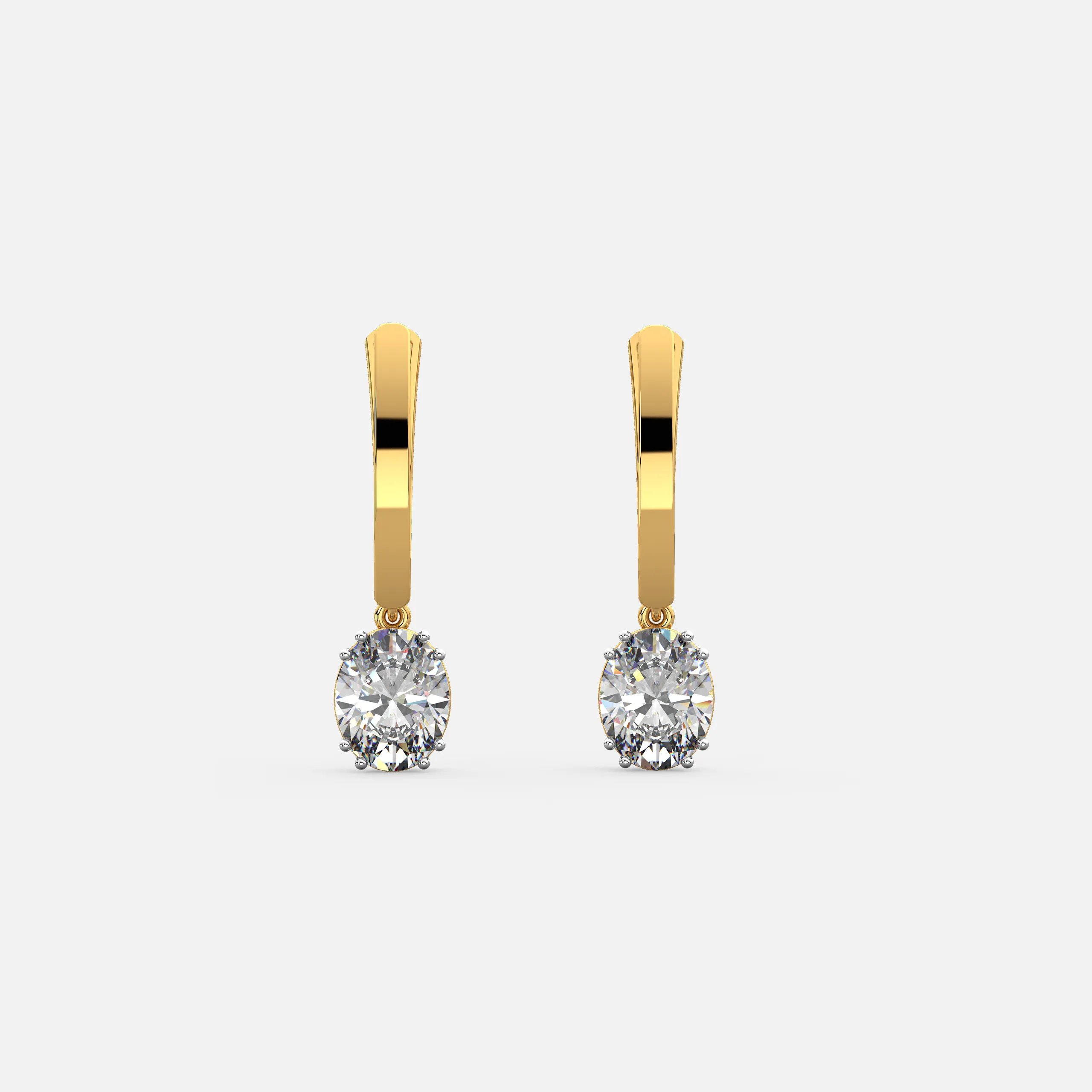 Eternal Oval Drop Earrings