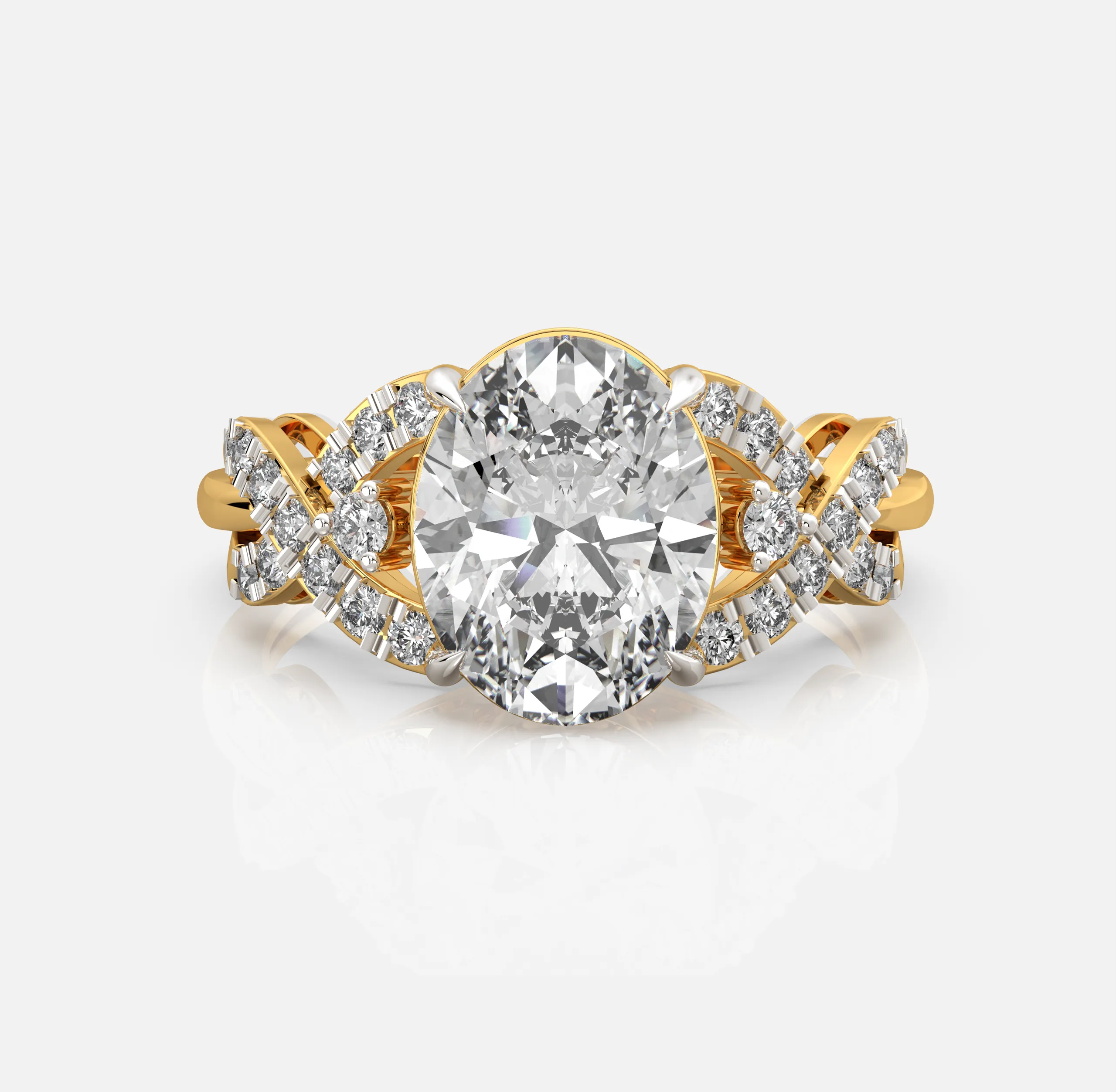 Elegant Oval Diamond Ring